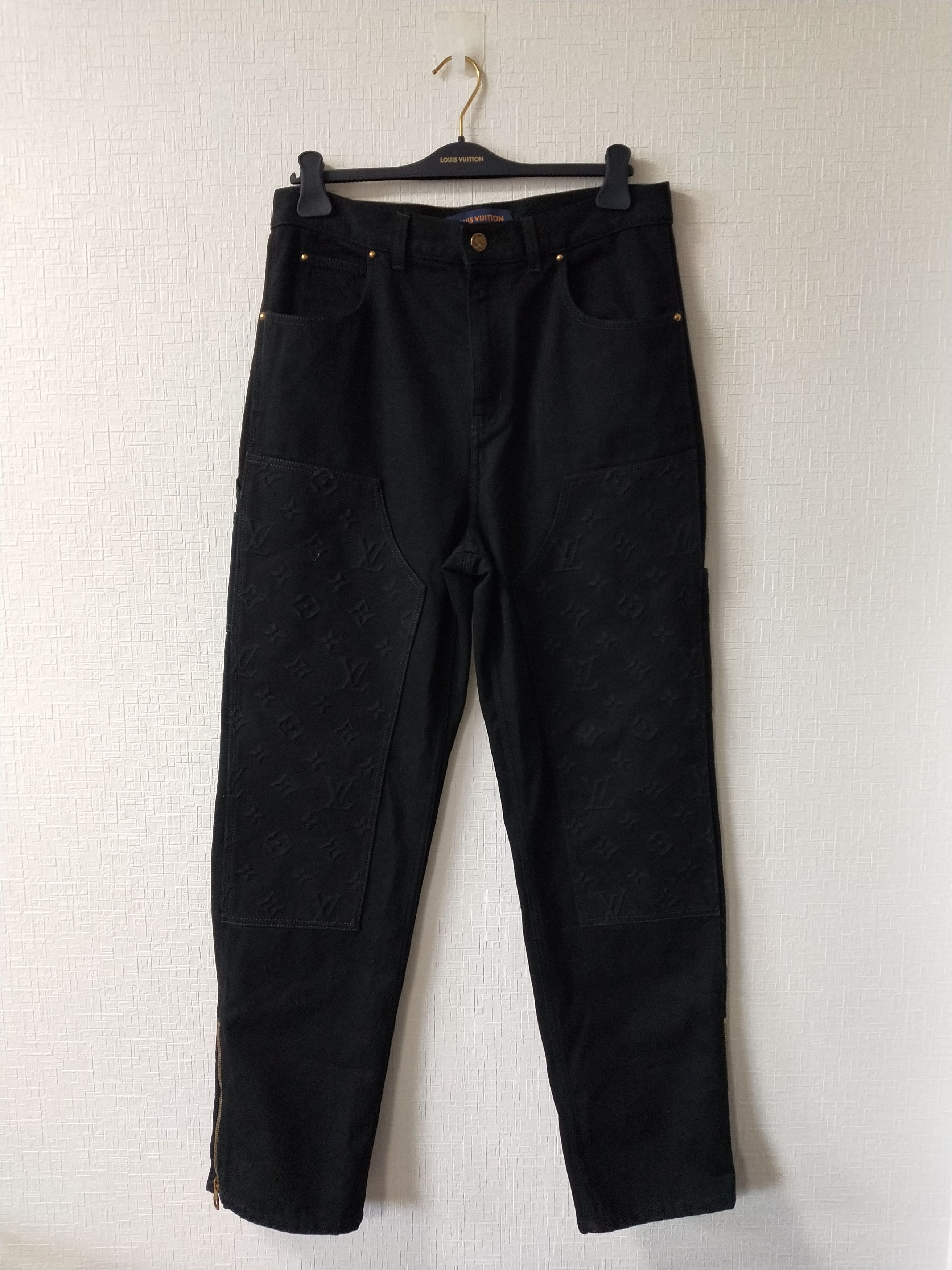Louis Vuitton Monogram Detail Carpenter Denim Pants Size US 33 - 2 Thumbnail