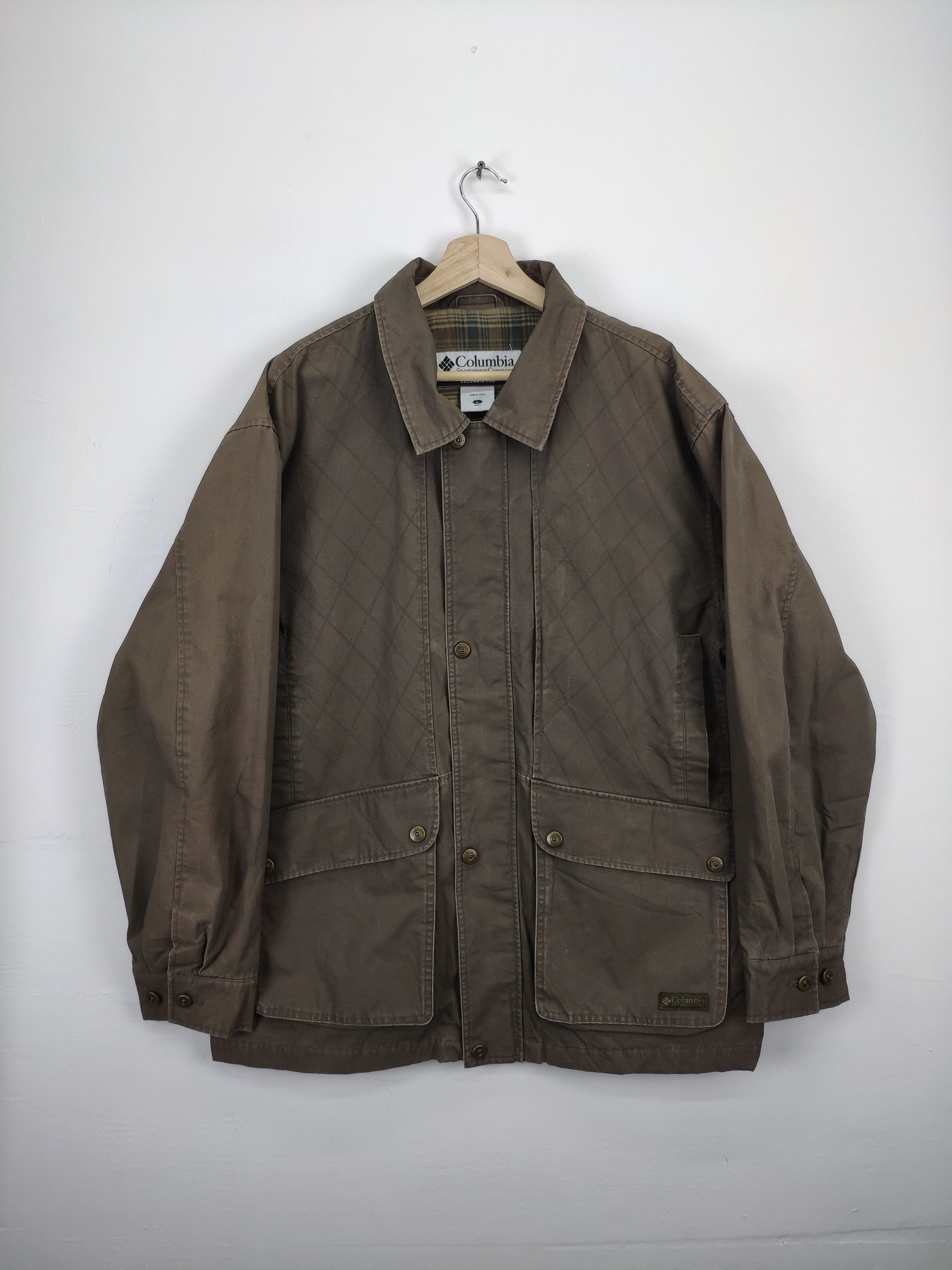 Columbia × Vintage Vintage 90s Colombia Chore Jacket Military Style Size US L / EU 52-54 / 3 - 2 Thumbnail