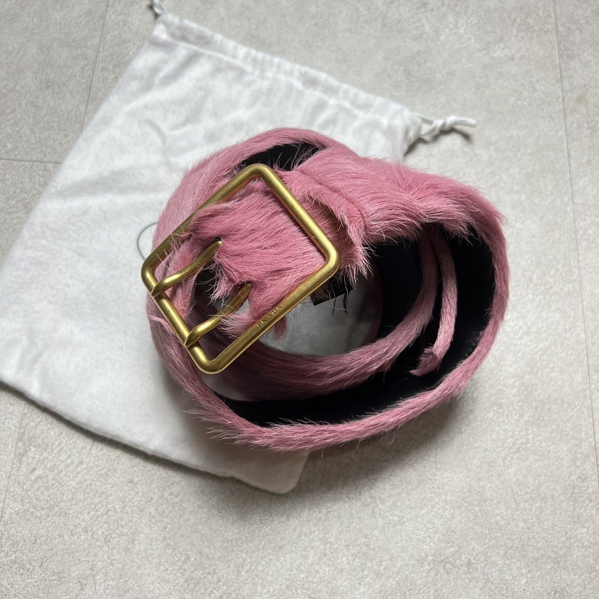 Prada Prada FW17 Pony Fur Pink Hair Belt | Grailed Prada Prada FW17 Pony Fur Pink Hair Belt | Grailed