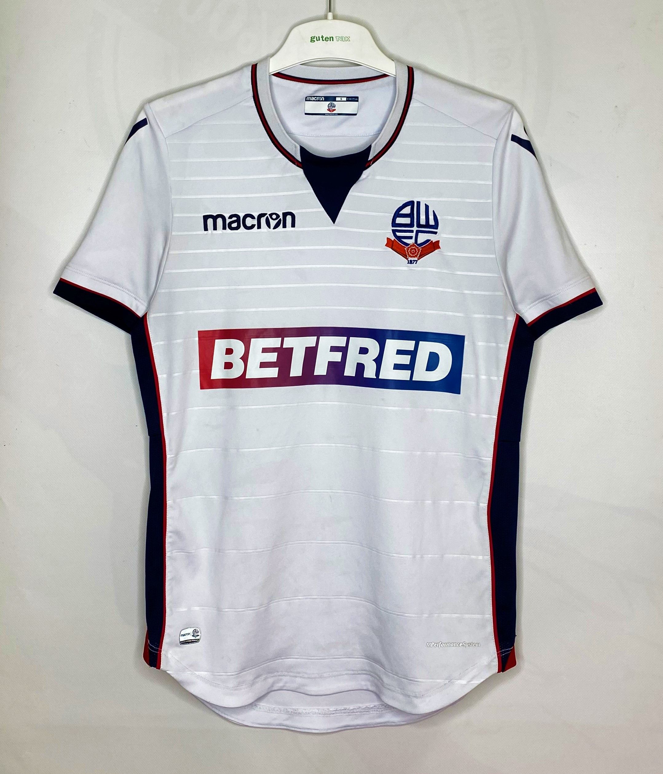 Macron BOLTON WANDERERS 2017 2018 HOME FOOTBALL SHIRT SOCCER JERSEY Size US S / EU 44-46 / 1 - 1 Thumbnail