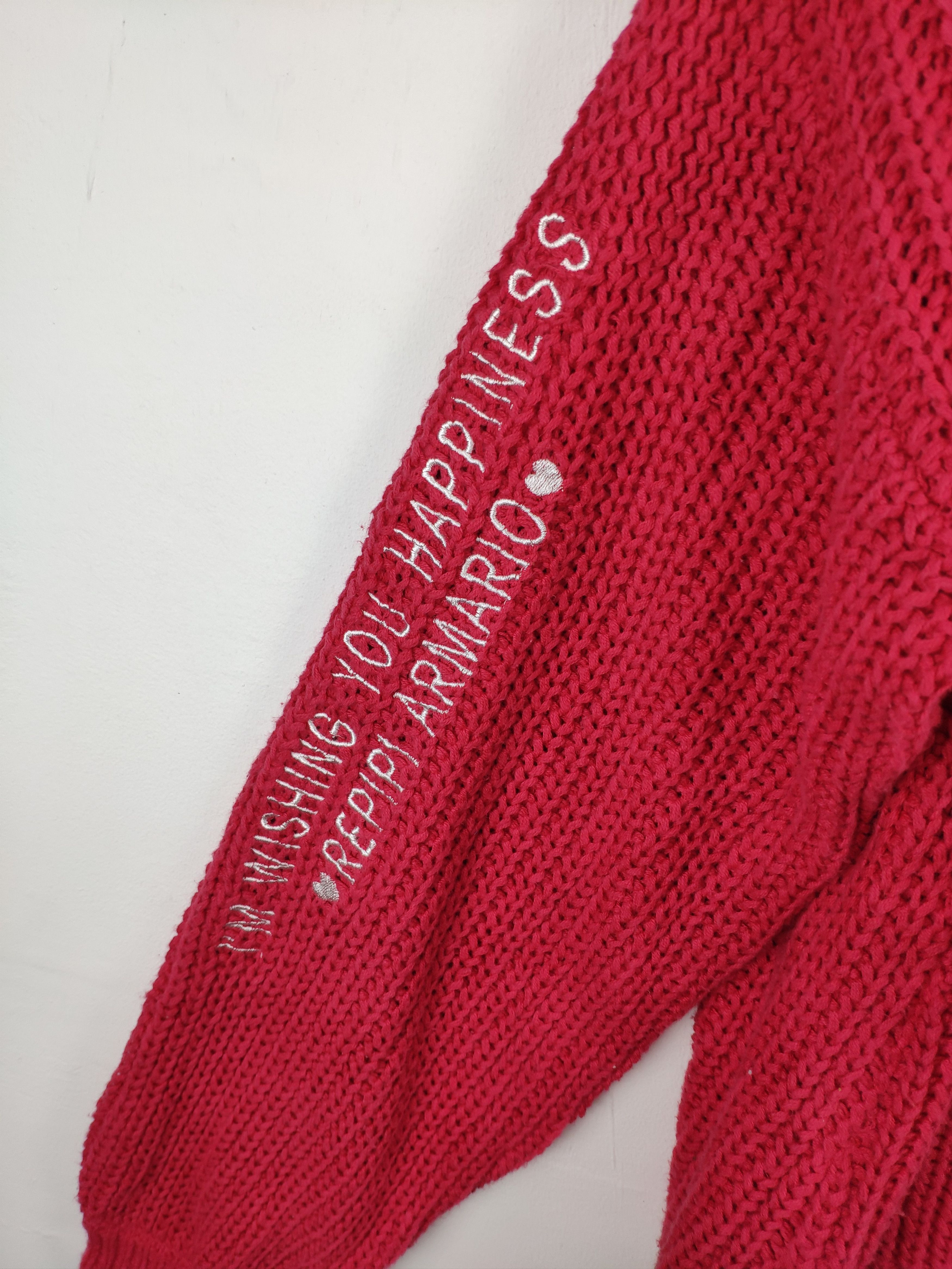 Aran Isles Knitwear × Japanese Brand Fuzzy Wool Cardigan Fishnet Yohji Style Size M / US 6-8 / IT 42-44 - 10 Thumbnail