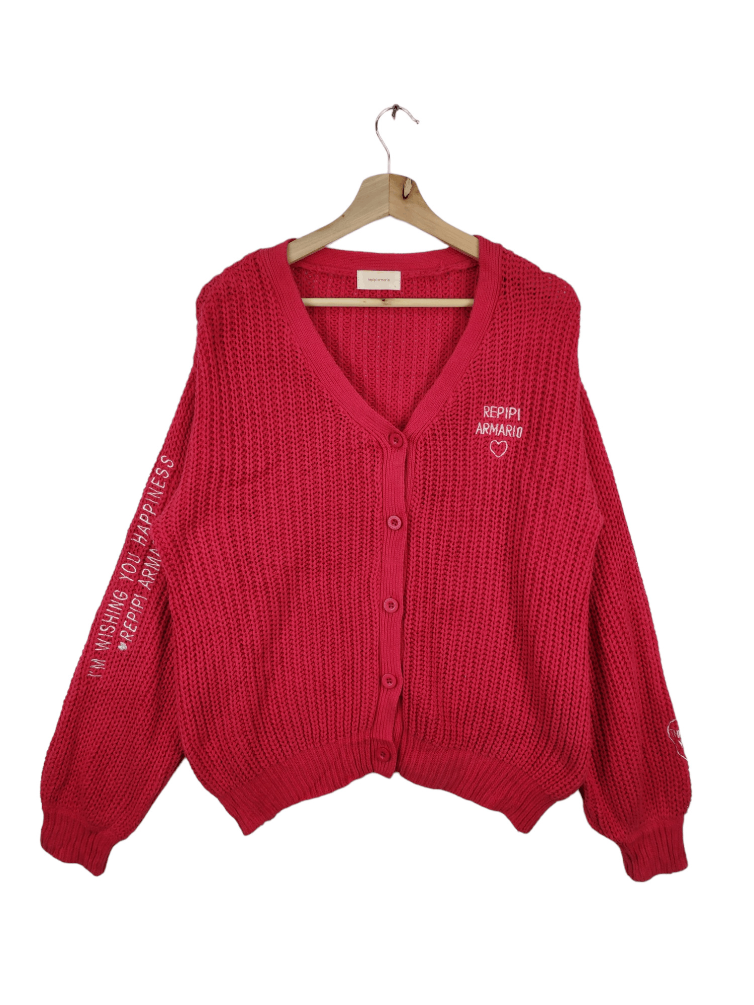 Aran Isles Knitwear × Japanese Brand Fuzzy Wool Cardigan Fishnet Yohji Style Size M / US 6-8 / IT 42-44 - 1 Thumbnail