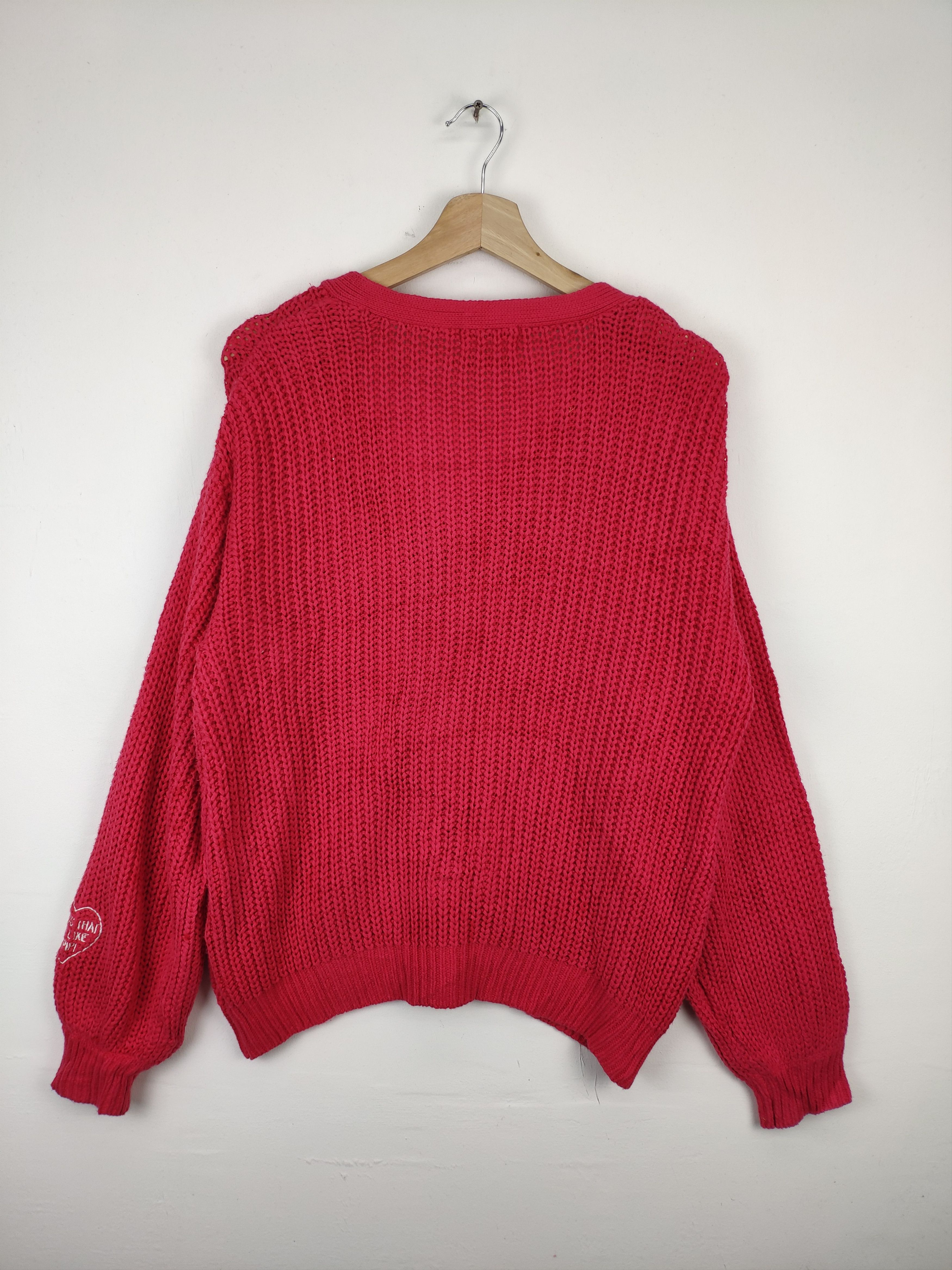 Aran Isles Knitwear × Japanese Brand Fuzzy Wool Cardigan Fishnet Yohji Style Size M / US 6-8 / IT 42-44 - 2 Thumbnail