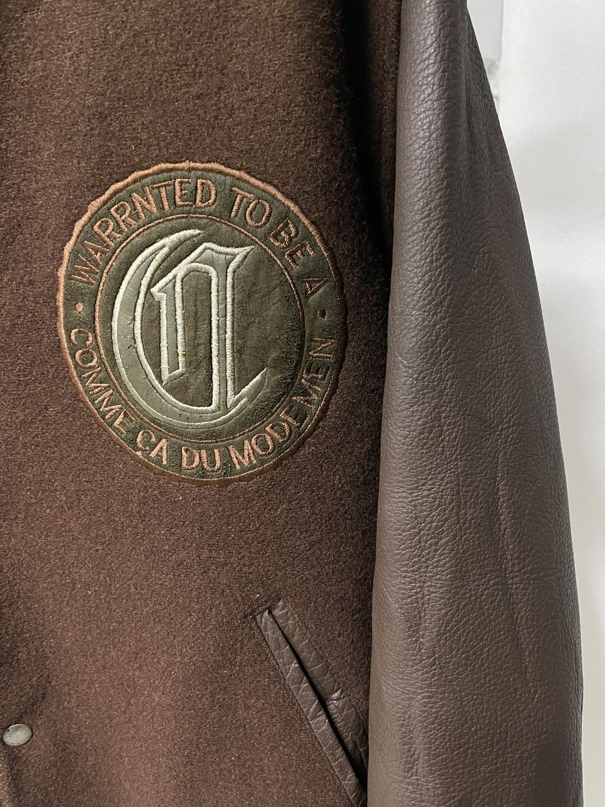 Japanese Brand VINTAGE COMME CA DU WOOL VARSITY LEATHER JACKET Size US L / EU 52-54 / 3 - 8 Thumbnail