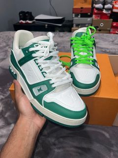 louis vuitton green trainers
