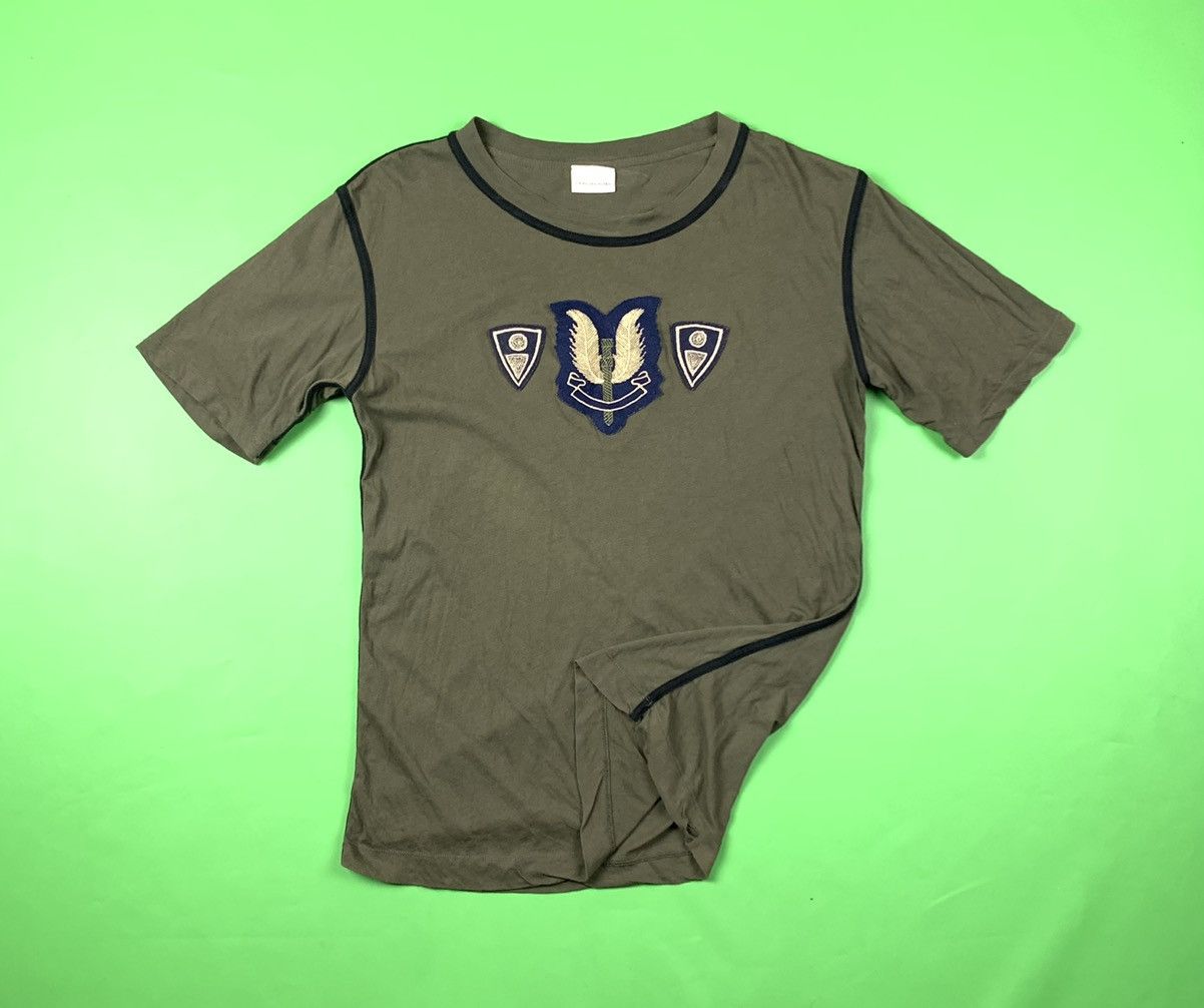 image of Dries Van Noten Military Applications Patch T-Shirt in Khaki, Men's (Size Small)