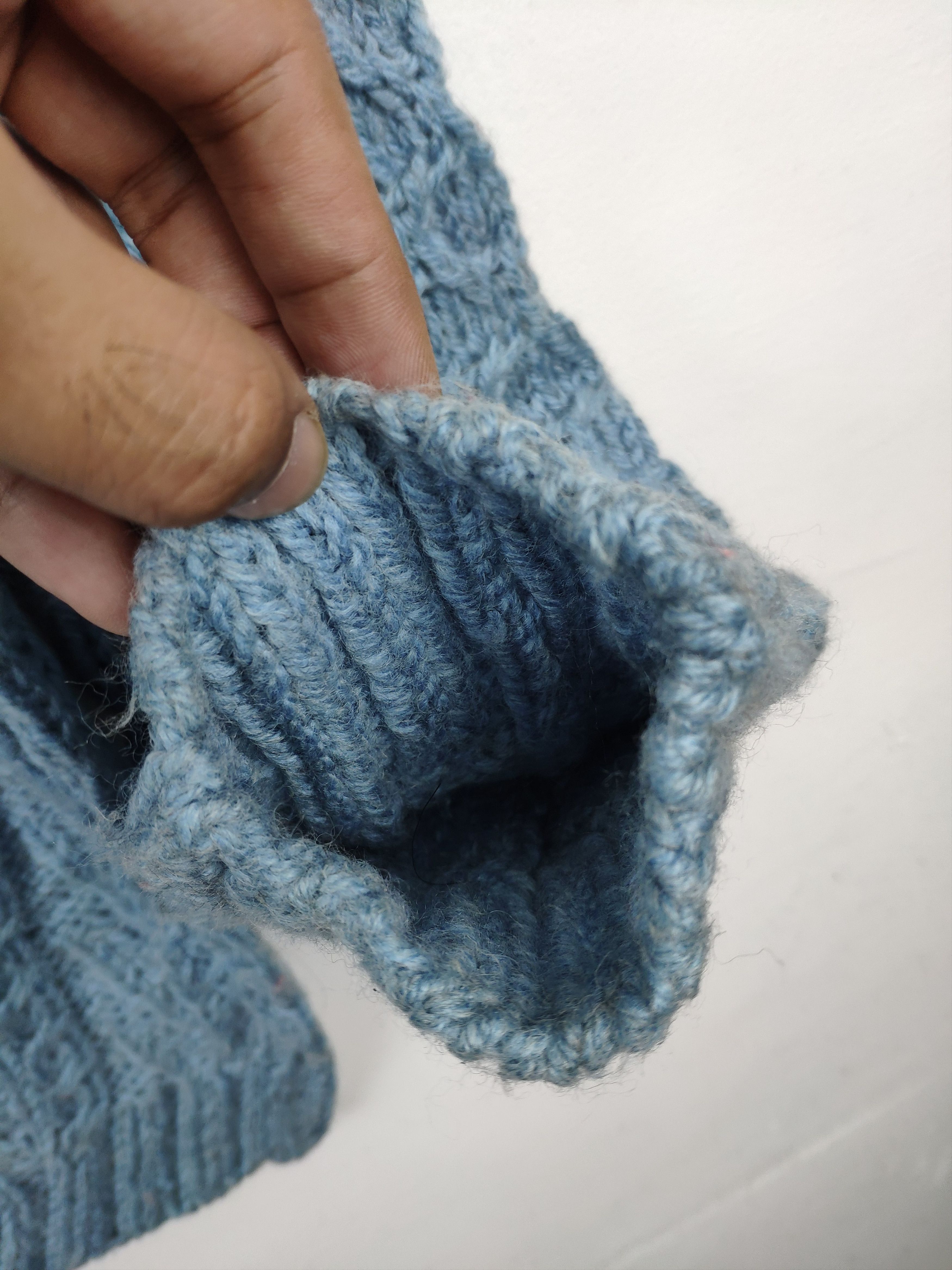 Aran Isles Knitwear × Japanese Brand × Vintage Wool Cable Knit Sweater Issey Miyake Style Size L / US 10 / IT 46 - 5 Thumbnail