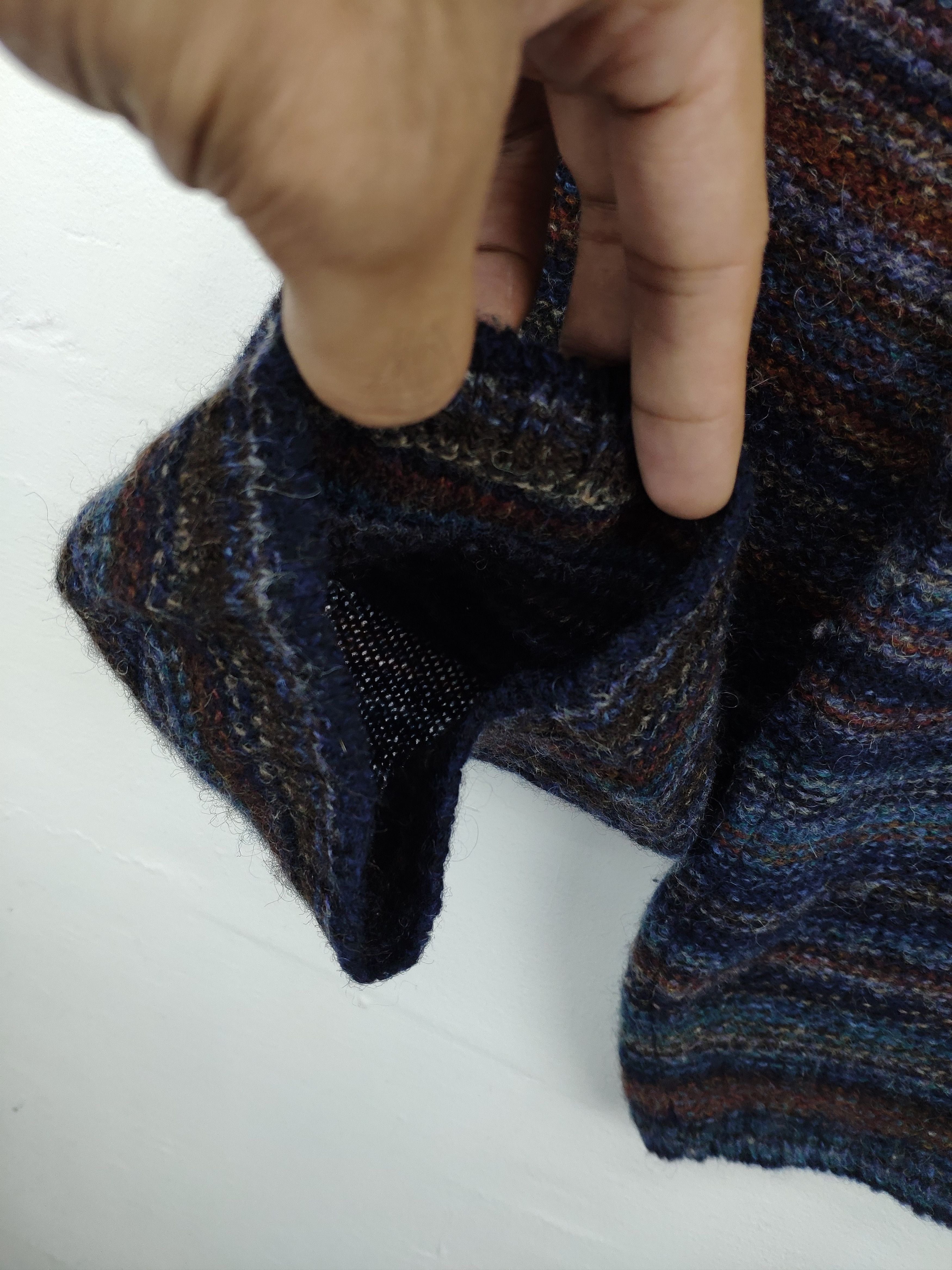Aran Isles Knitwear × Japanese Brand × Native Fuzzy Wool Sweater Mohair Multicolour Unbranded Size M / US 6-8 / IT 42-44 - 6 Thumbnail