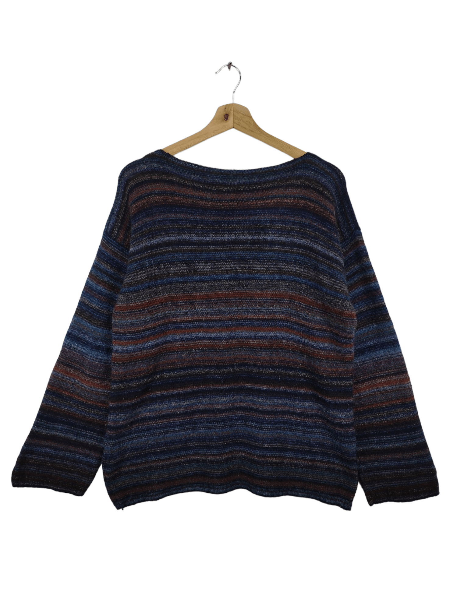 Aran Isles Knitwear × Japanese Brand × Native Fuzzy Wool Sweater Mohair Multicolour Unbranded Size M / US 6-8 / IT 42-44 - 1 Thumbnail