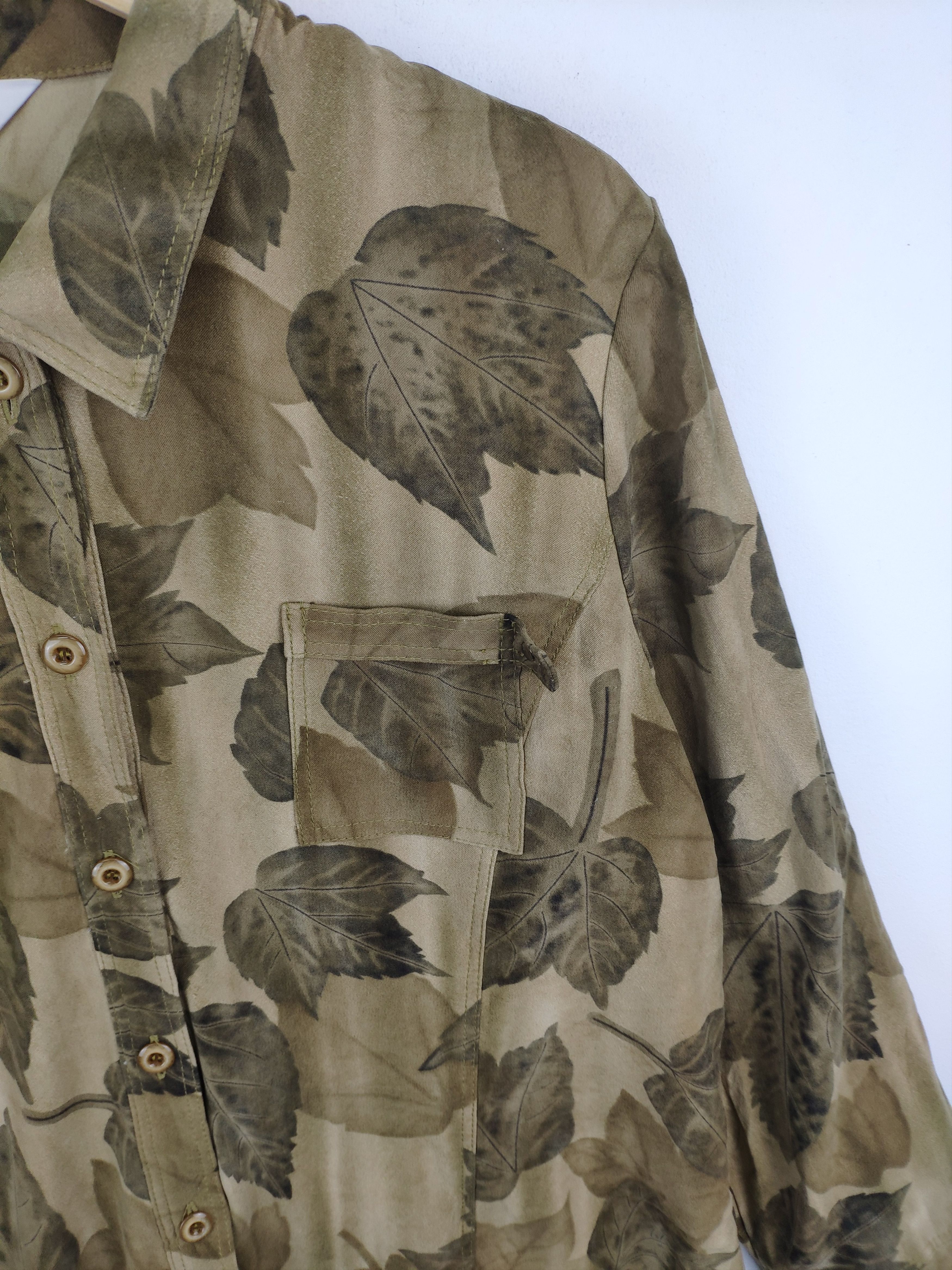 Designer × Japanese Brand Vintage Button Up Leaf Motif Varutessa Femme Size L / US 10 / IT 46 - 9 Thumbnail