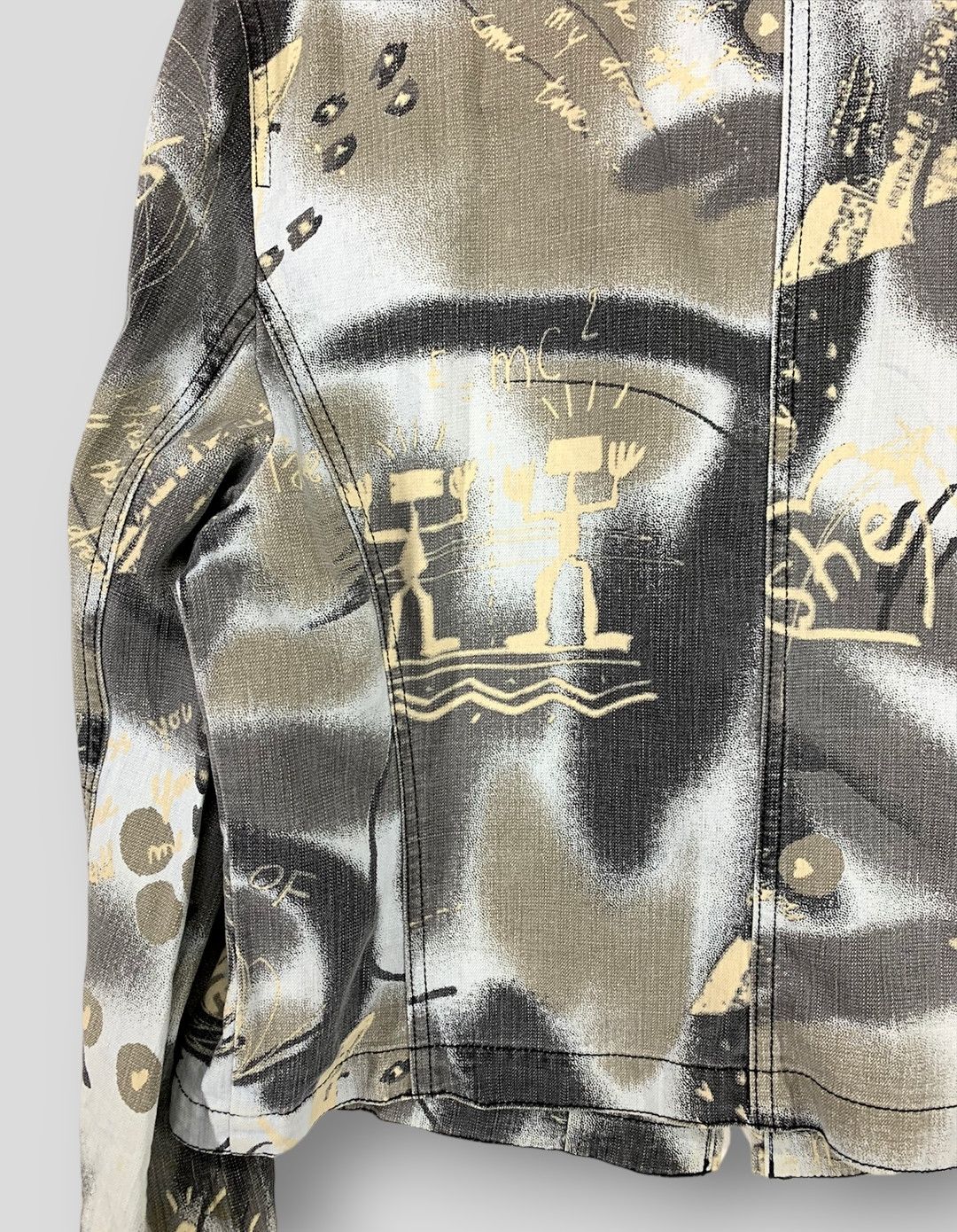 Una parte allover print biker jacket