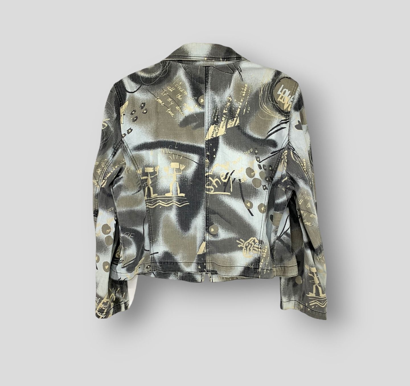 Una parte allover print biker jacket