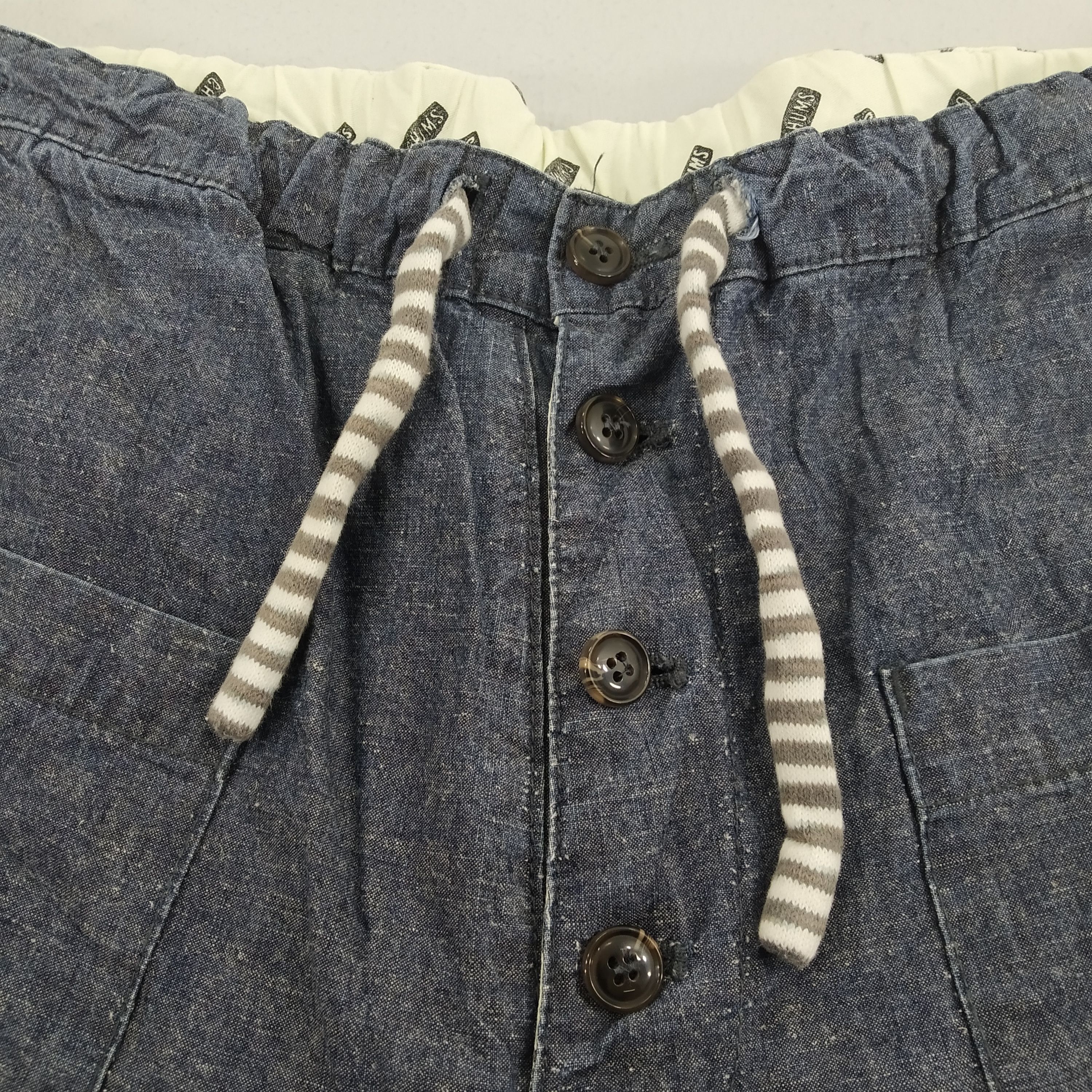 Chums Indigo Double Pocket Casual Pants Retro Cargo Pants
