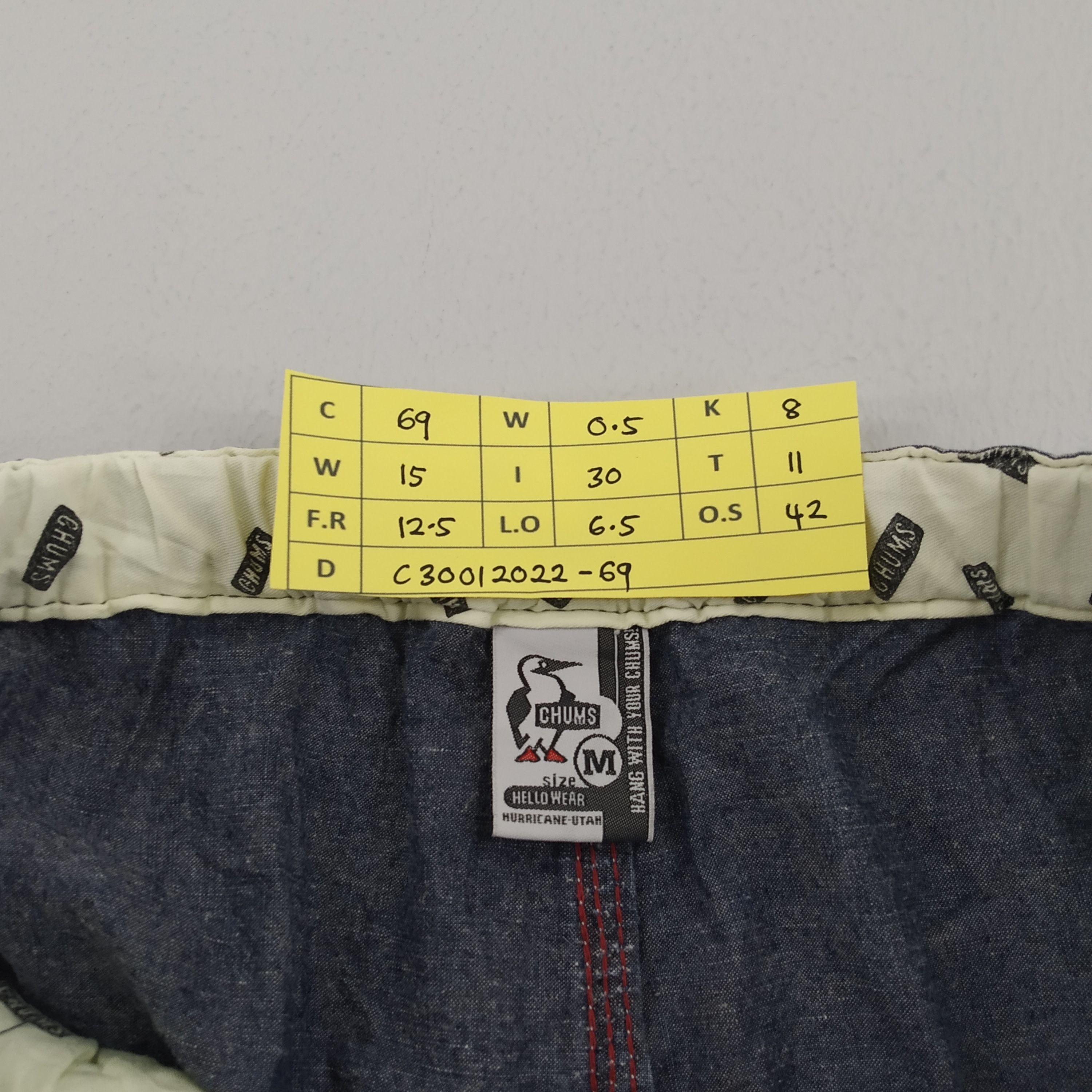 Chums Indigo Double Pocket Casual Pants Retro Cargo Pants