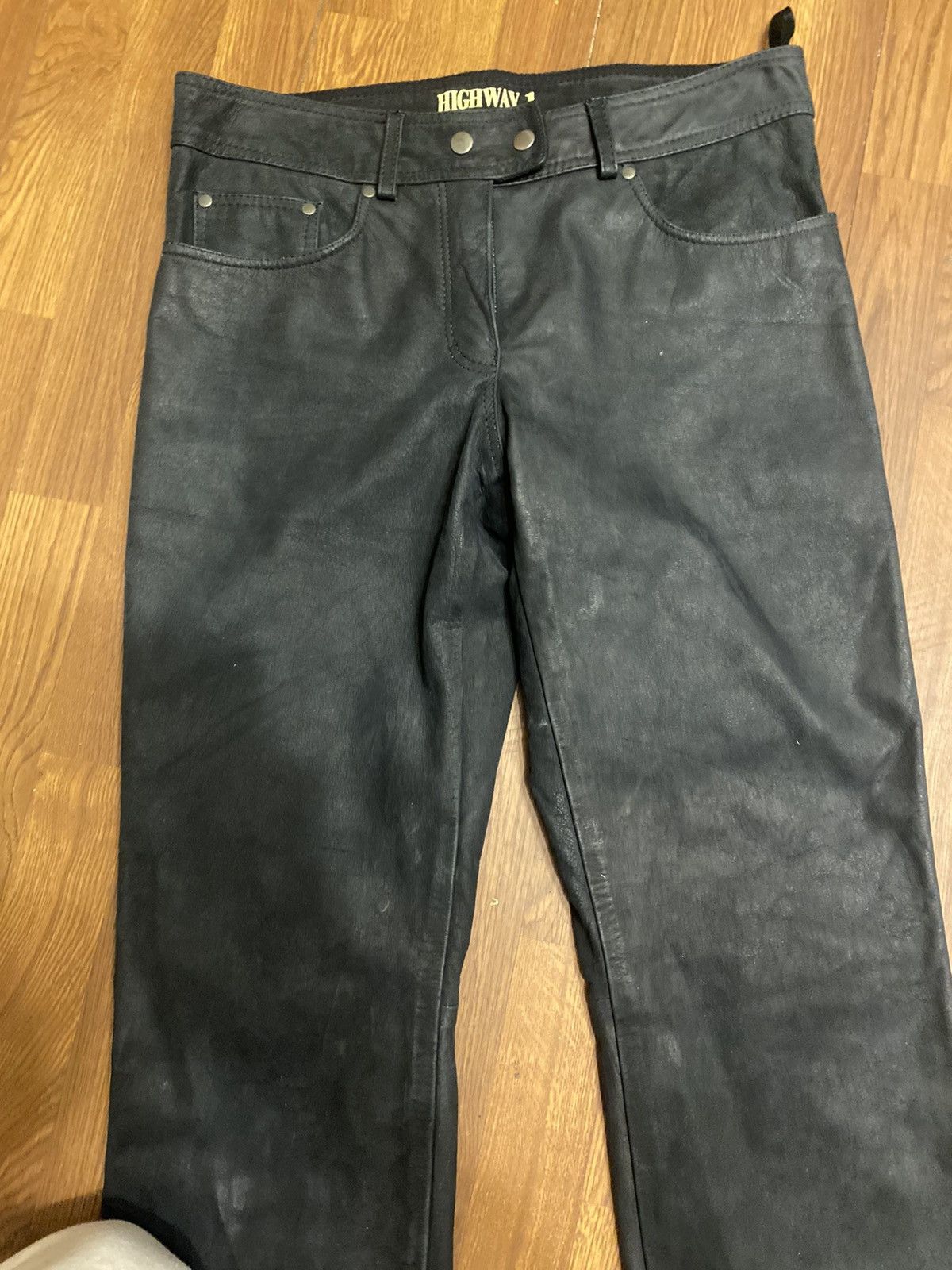Genuine Leather Black leather pants luxury highway Size US 32 / EU 48 - 9 Thumbnail
