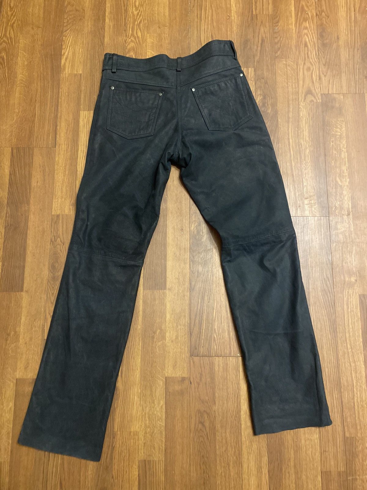 Genuine Leather Black leather pants luxury highway Size US 32 / EU 48 - 17 Thumbnail