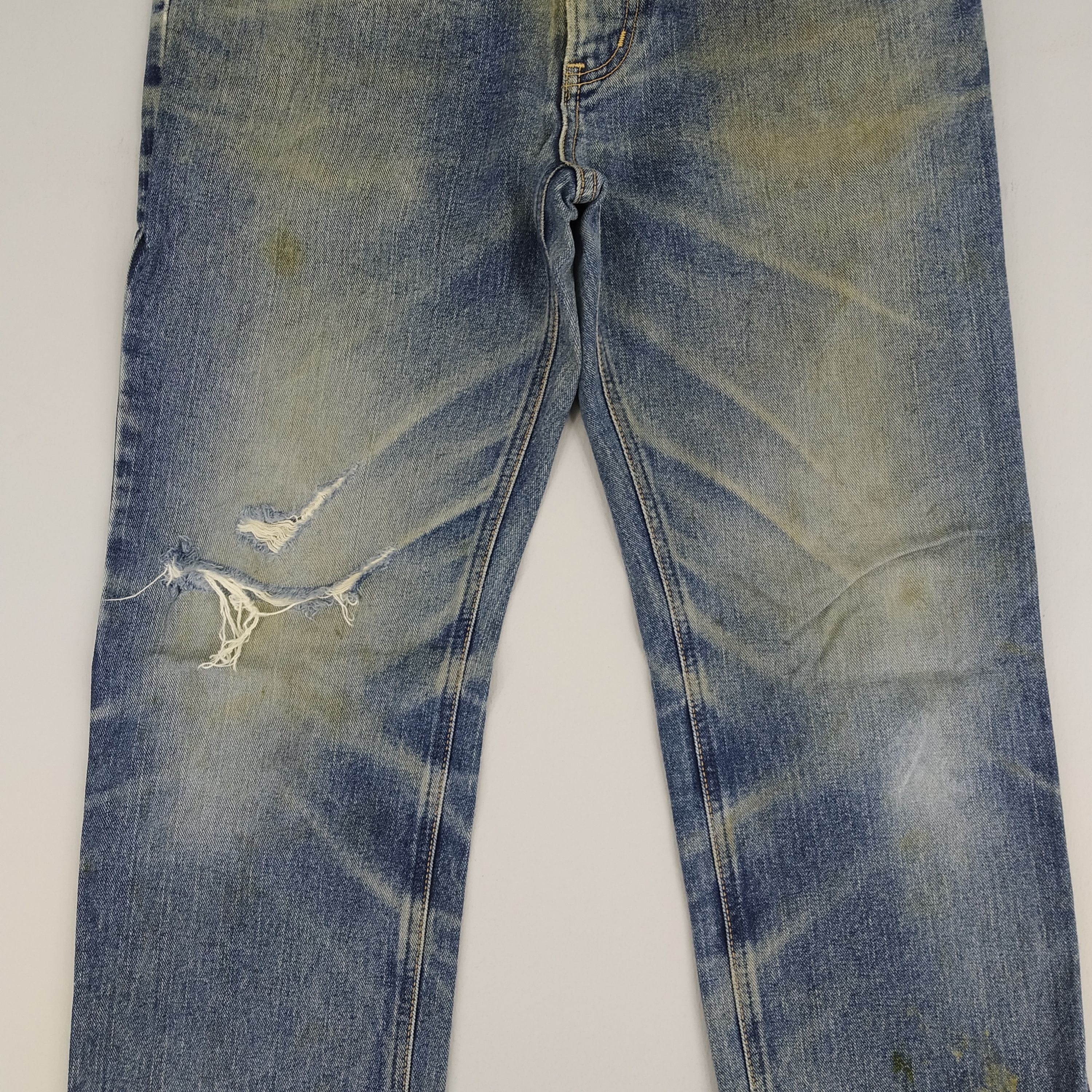 Edwin W33 Edwin 403 Stone Wash Blue Denim Jeans Size US 33 - 3 Thumbnail