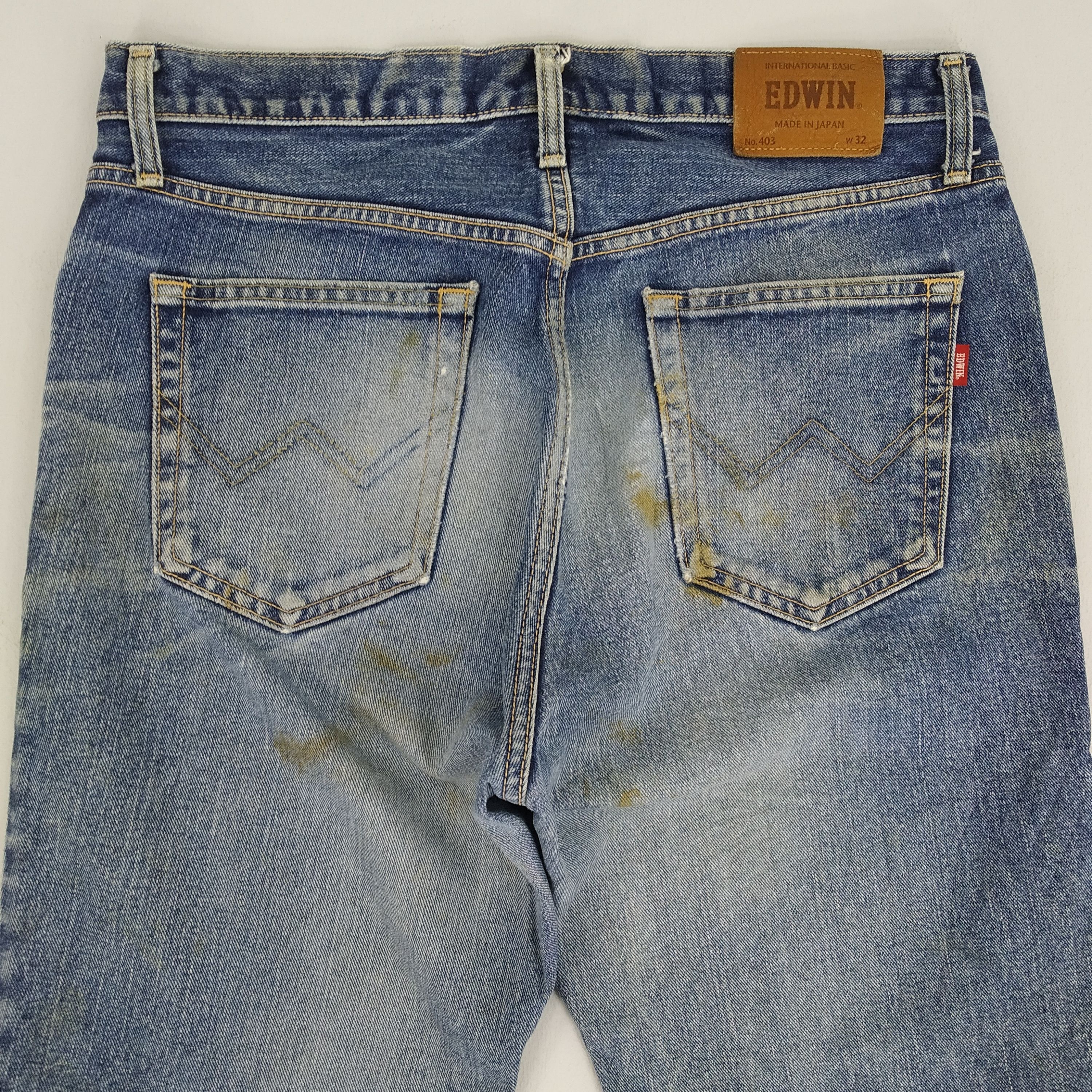 Edwin W33 Edwin 403 Stone Wash Blue Denim Jeans Size US 33 - 7 Thumbnail