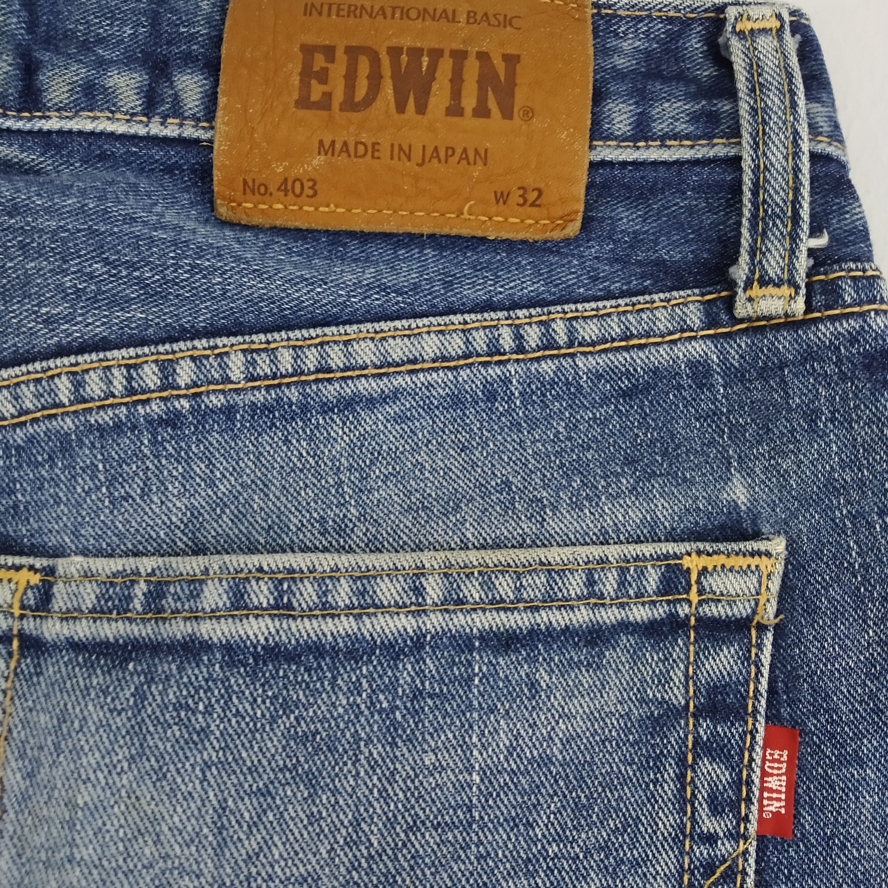 Edwin W33 Edwin 403 Stone Wash Blue Denim Jeans Size US 33 - 8 Thumbnail