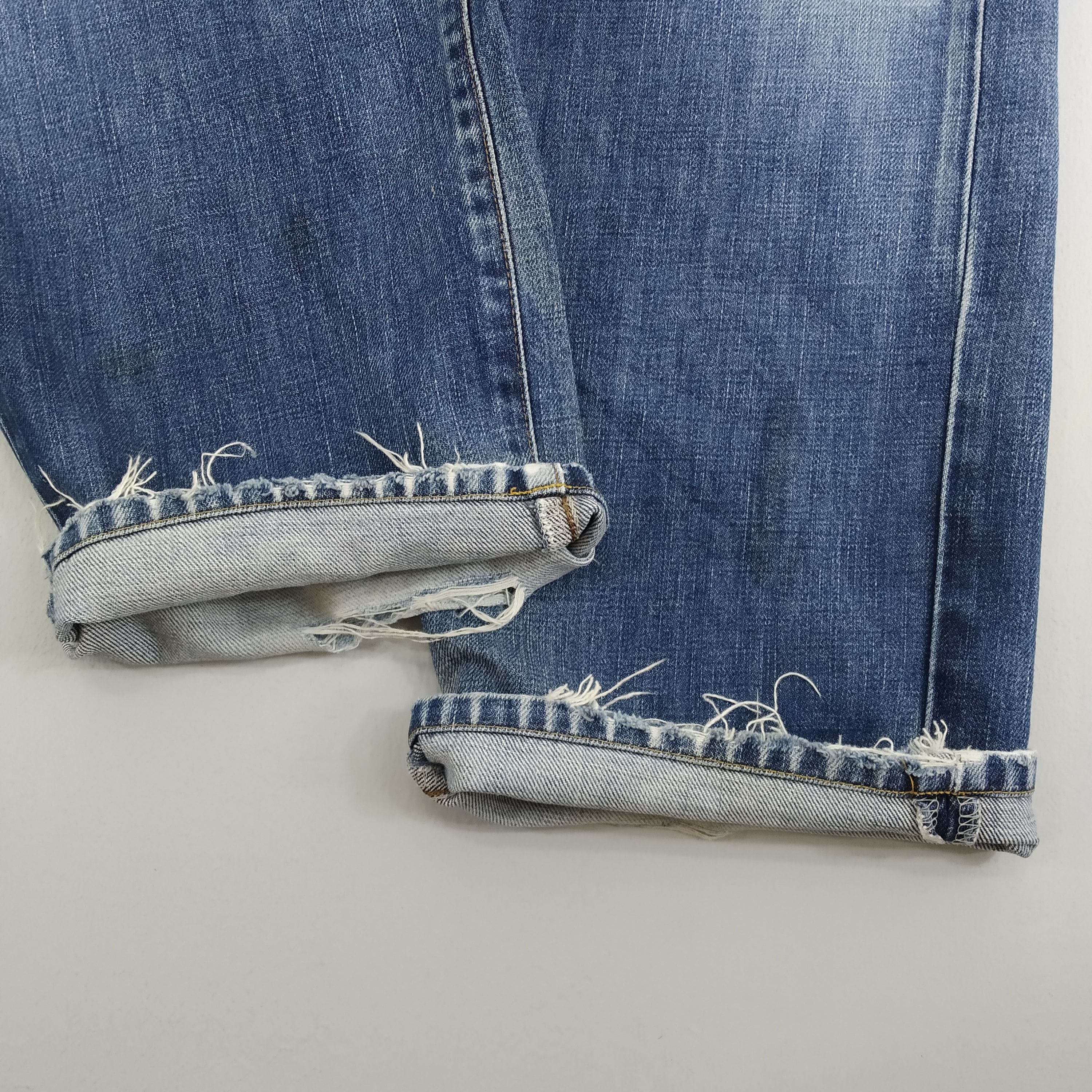 Edwin W30 Distressed Edwin Stone Wash Ripped Blue Faded Jeans Size US 30 / EU 46 - 6 Thumbnail