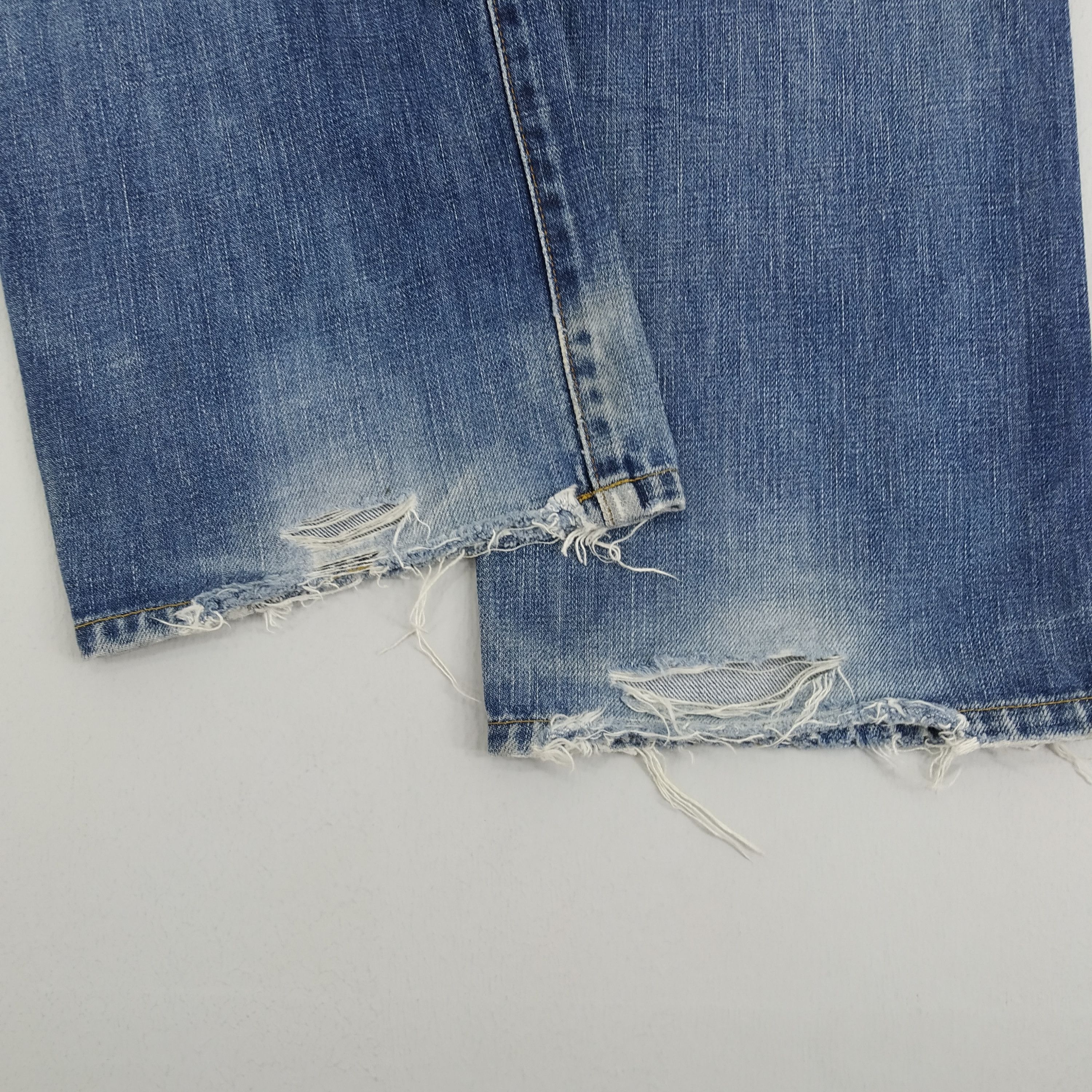 Edwin W30 Distressed Edwin Stone Wash Ripped Blue Faded Jeans Size US 30 / EU 46 - 7 Thumbnail