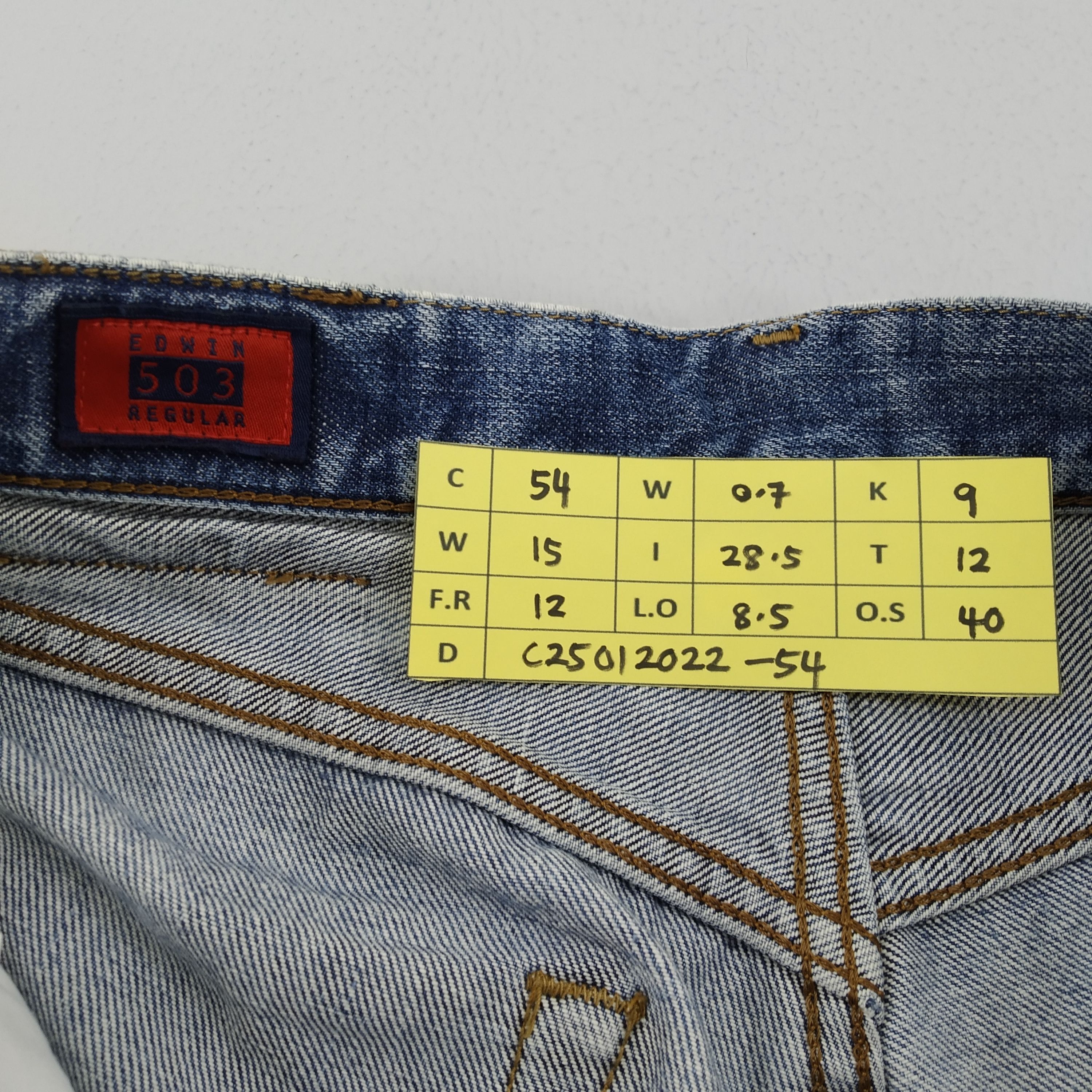 Edwin W30 Distressed Edwin Stone Wash Ripped Blue Faded Jeans Size US 30 / EU 46 - 14 Thumbnail