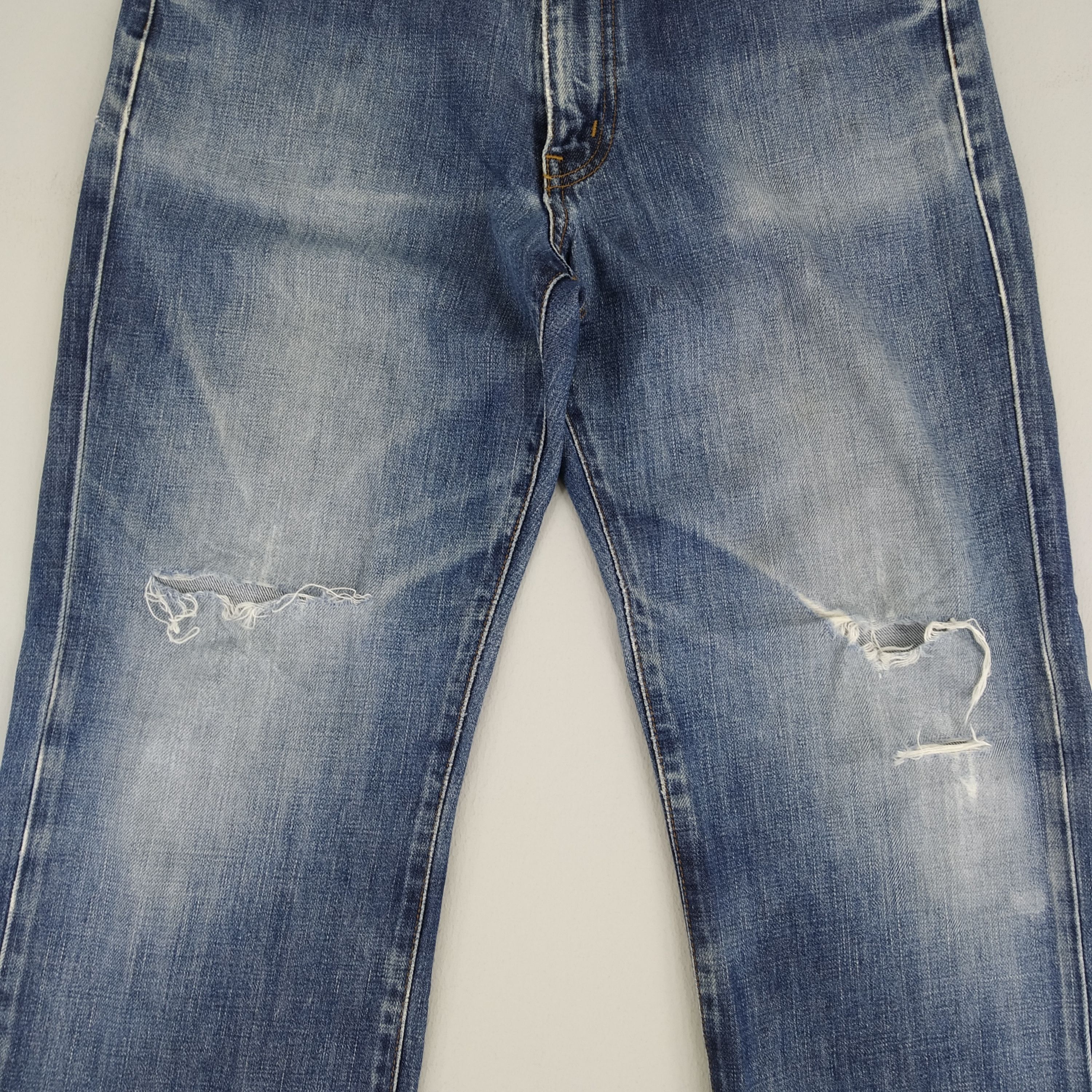 Edwin W30 Distressed Edwin Stone Wash Ripped Blue Faded Jeans Size US 30 / EU 46 - 3 Thumbnail