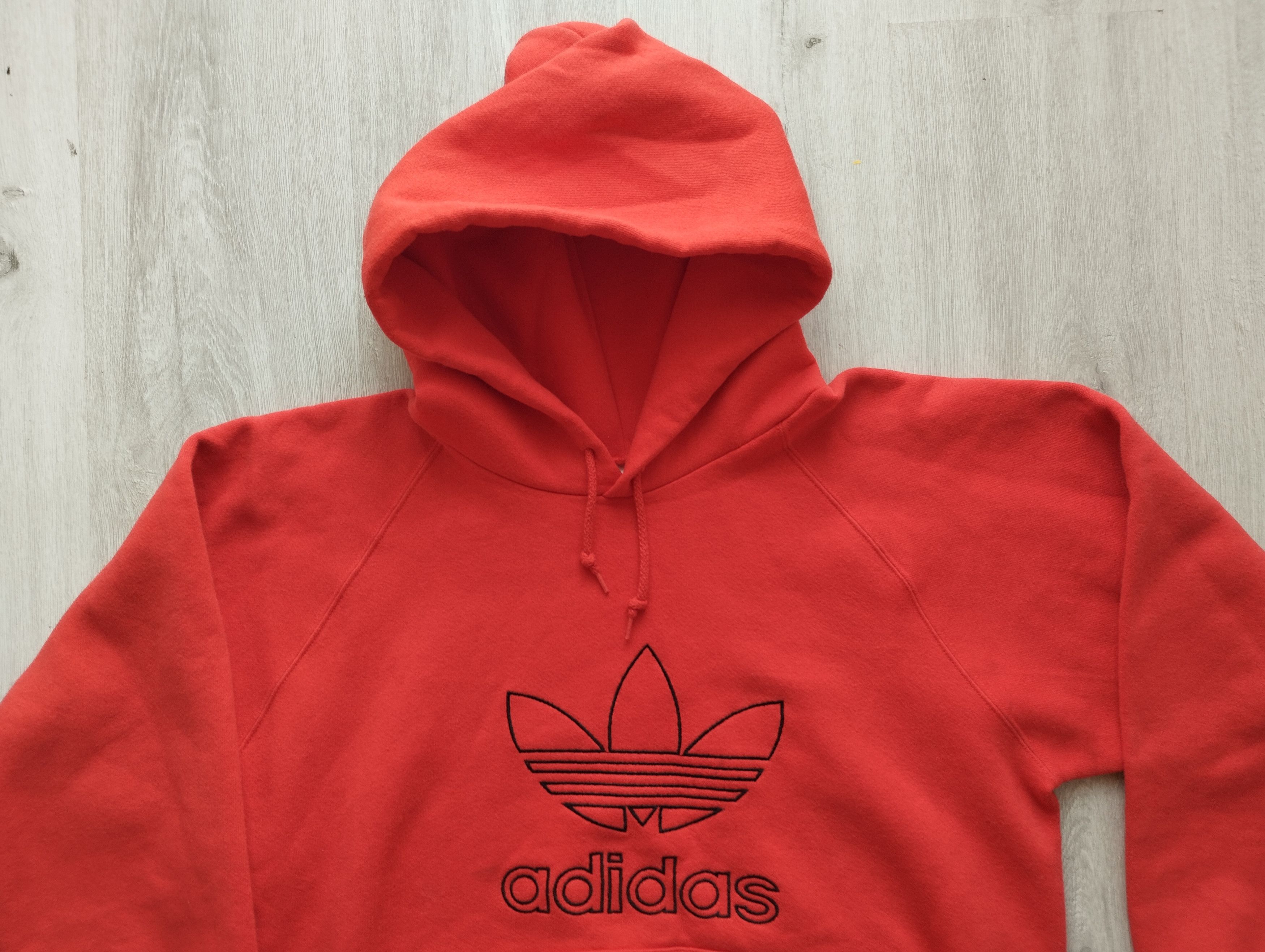 Red Adidas Adidas Originals Zip Up Hoodie With Classic Trefoil Red