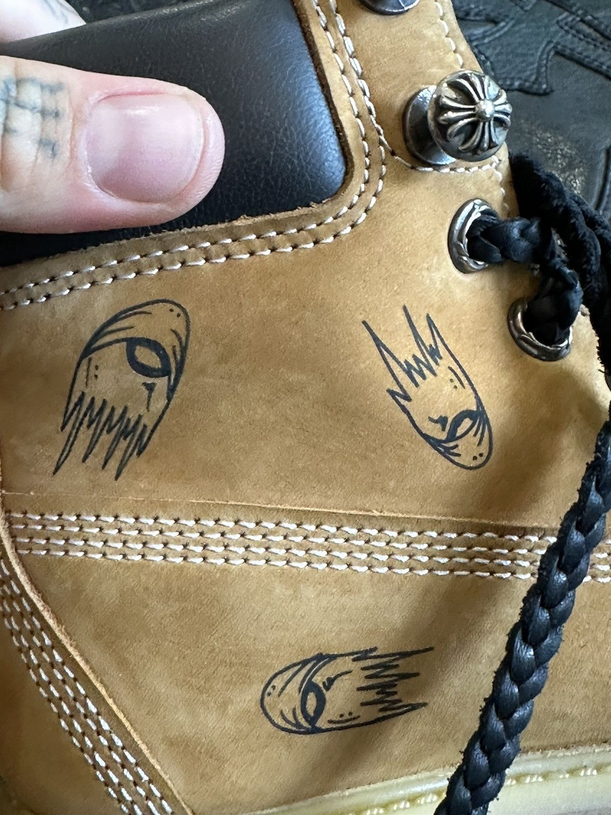 Chrome Hearts x Timberland Boots MATTY BOY Art Shoes