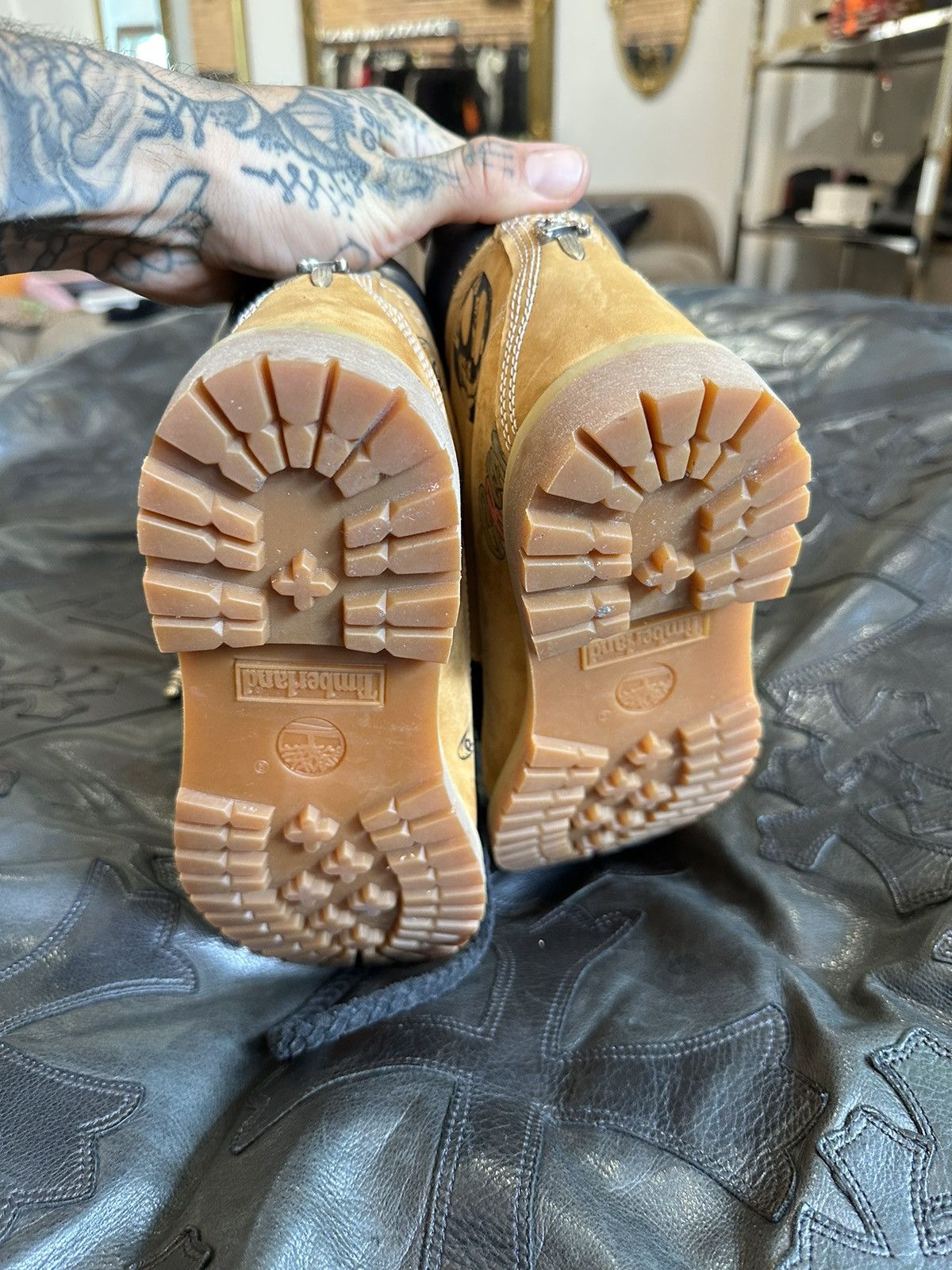 Chrome Hearts x Timberland Boots MATTY BOY Art Shoes