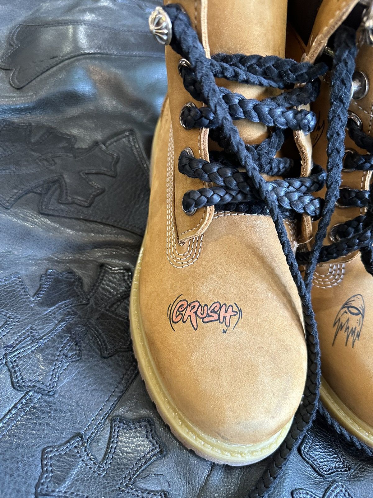 Chrome Hearts x Timberland Boots MATTY BOY Art Shoes