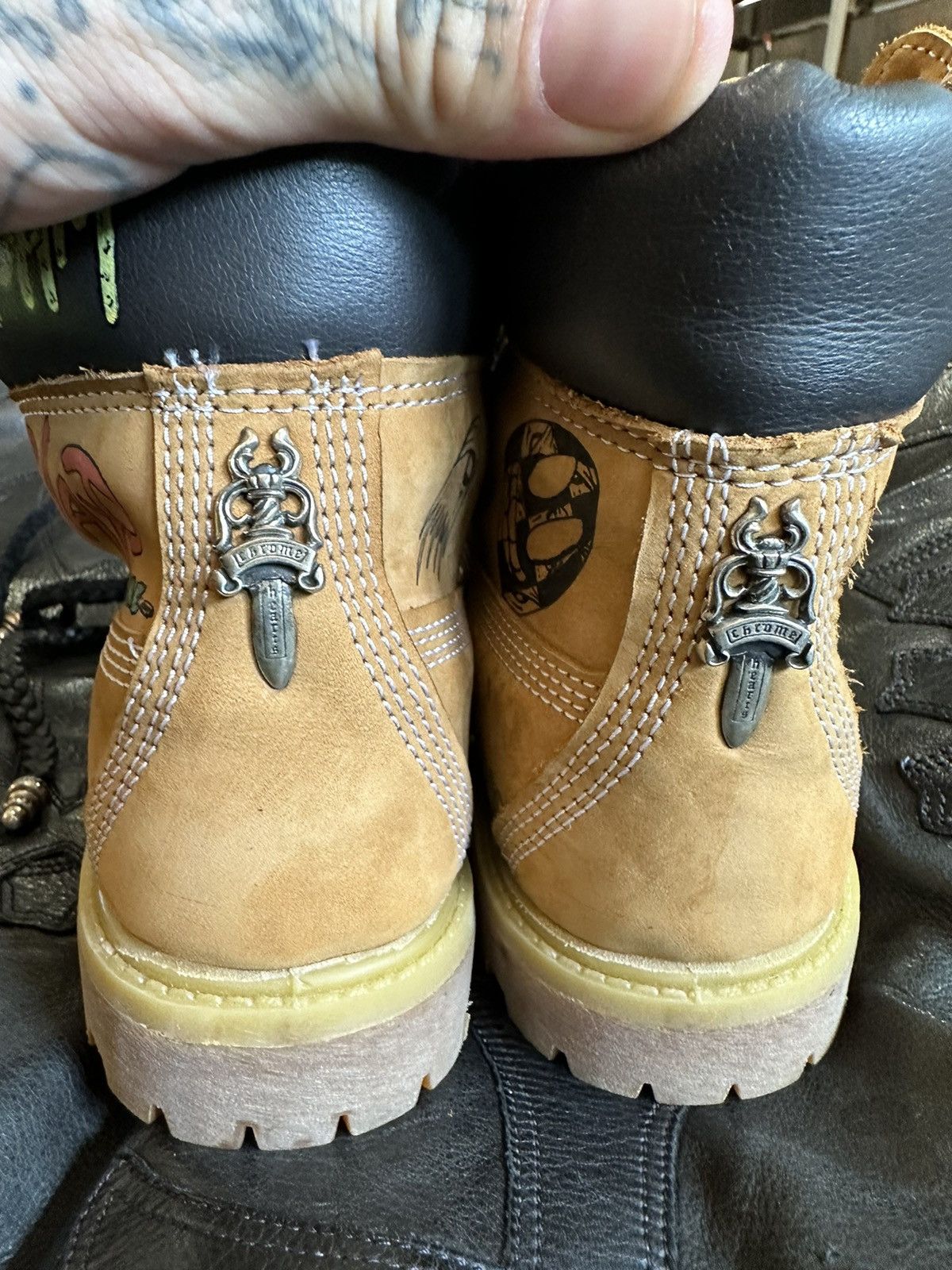 Chrome Hearts x Timberland Boots MATTY BOY Art Shoes