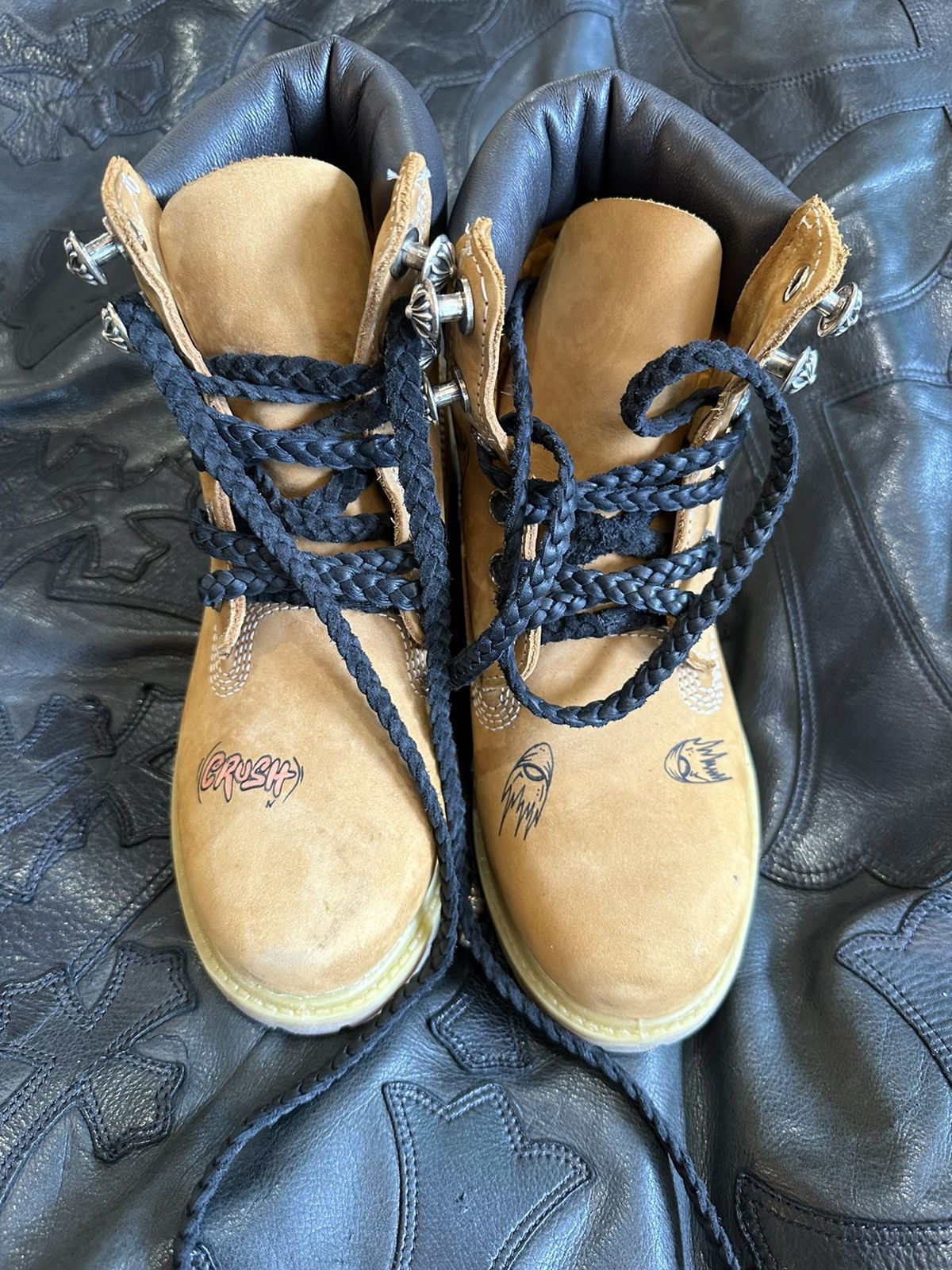 Chrome Hearts x Timberland Boots MATTY BOY Art Shoes