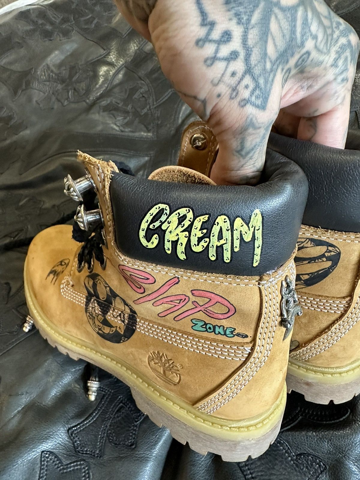Chrome Hearts x Timberland Boots MATTY BOY Art Shoes