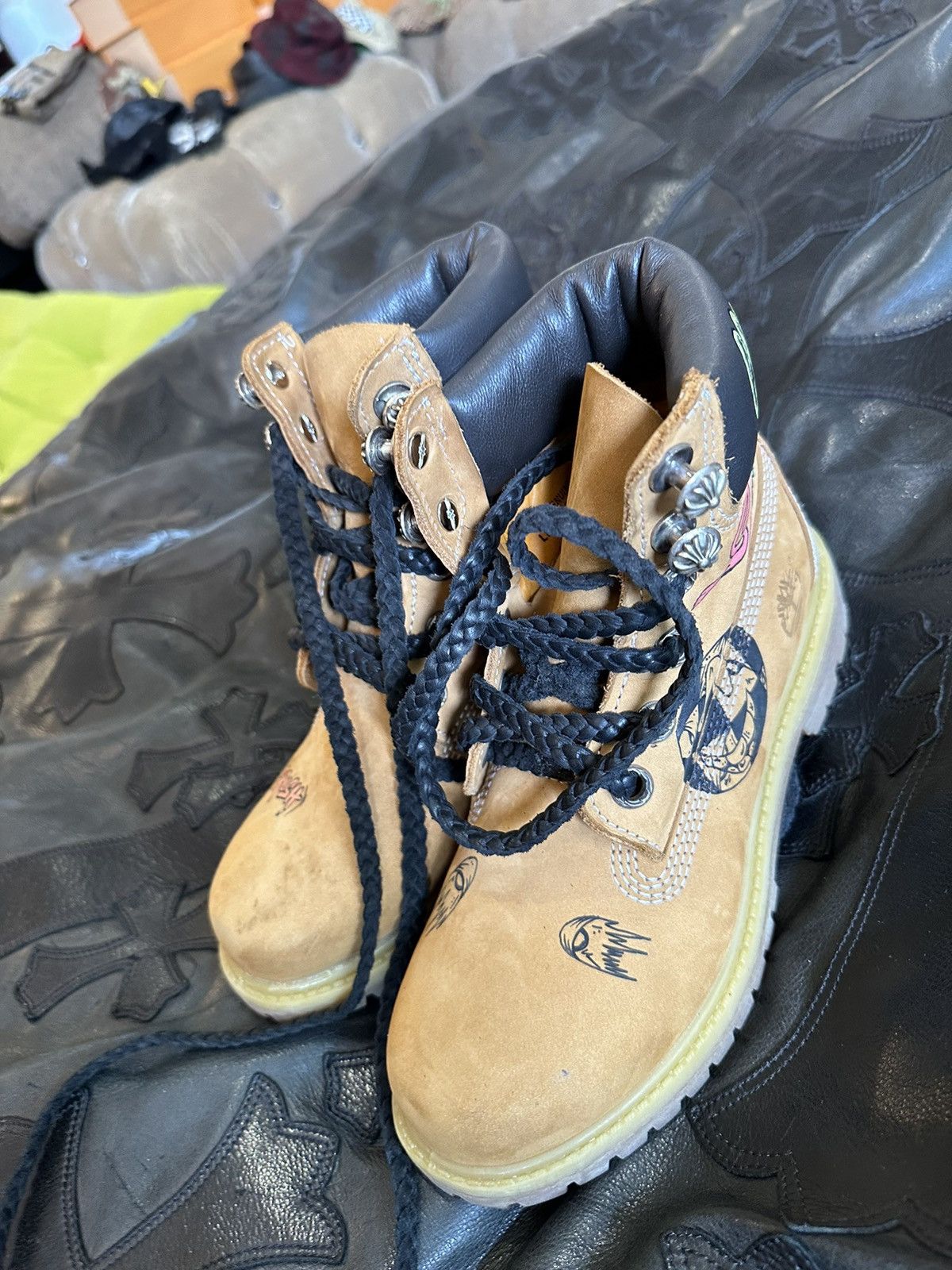 Chrome Hearts x Timberland Boots MATTY BOY Art Shoes