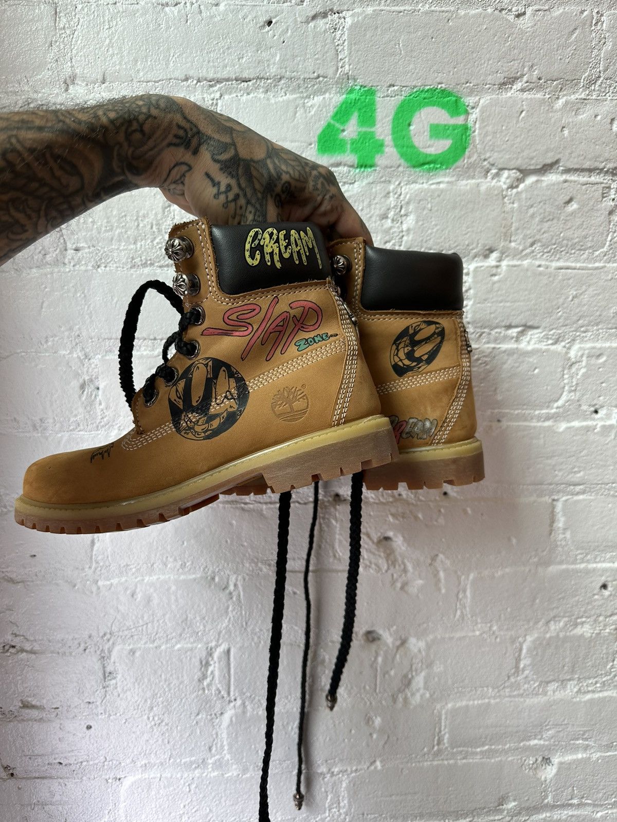 Chrome Hearts x Timberland Boots MATTY BOY Art Shoes