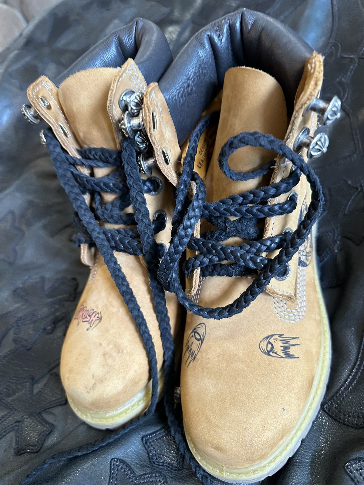 Chrome Hearts x Timberland Boots MATTY BOY Art Shoes