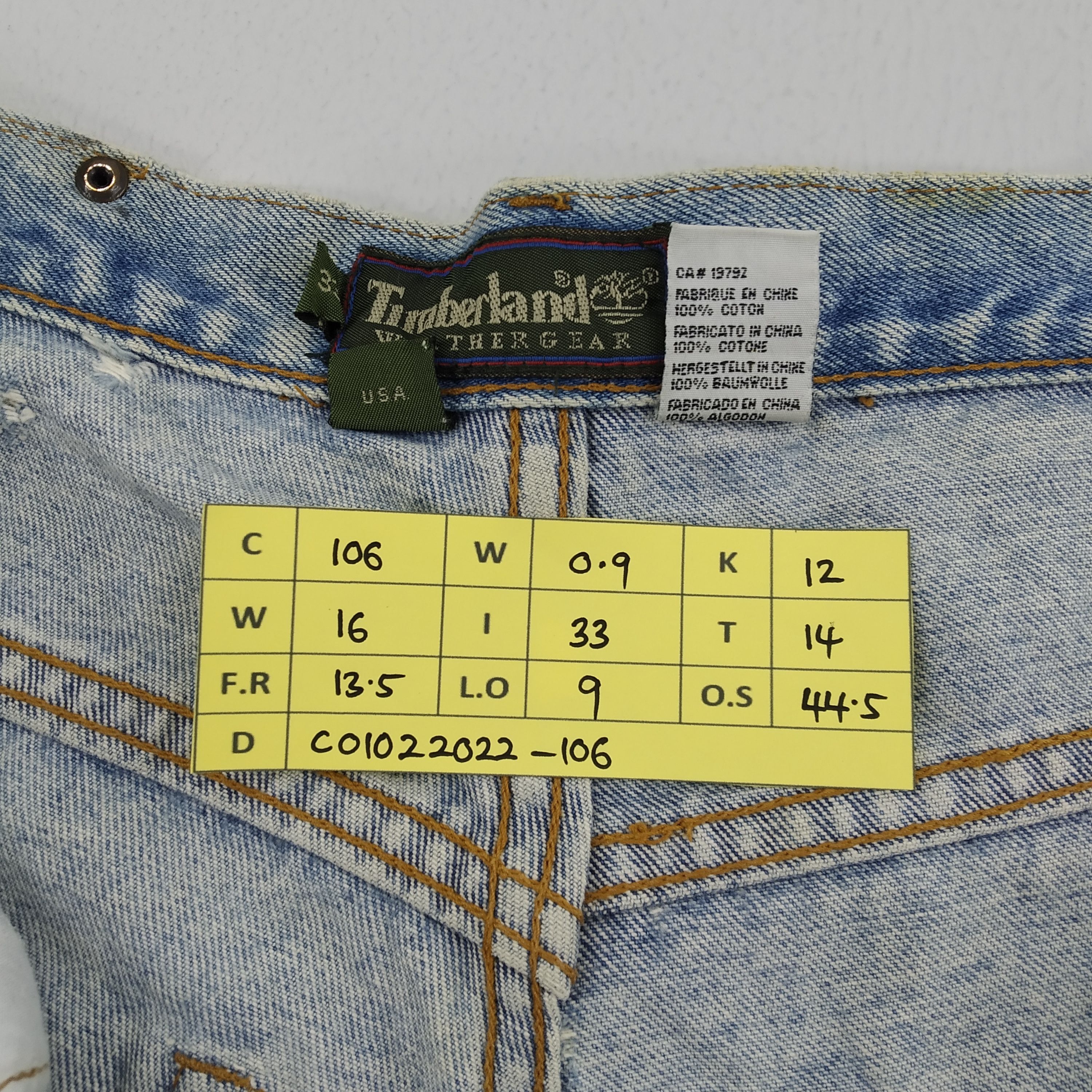 Denime Size 32 Timberland USA Dirty Denim Jeans Timberland Jeans Size US 32 / EU 48 - 13 Thumbnail