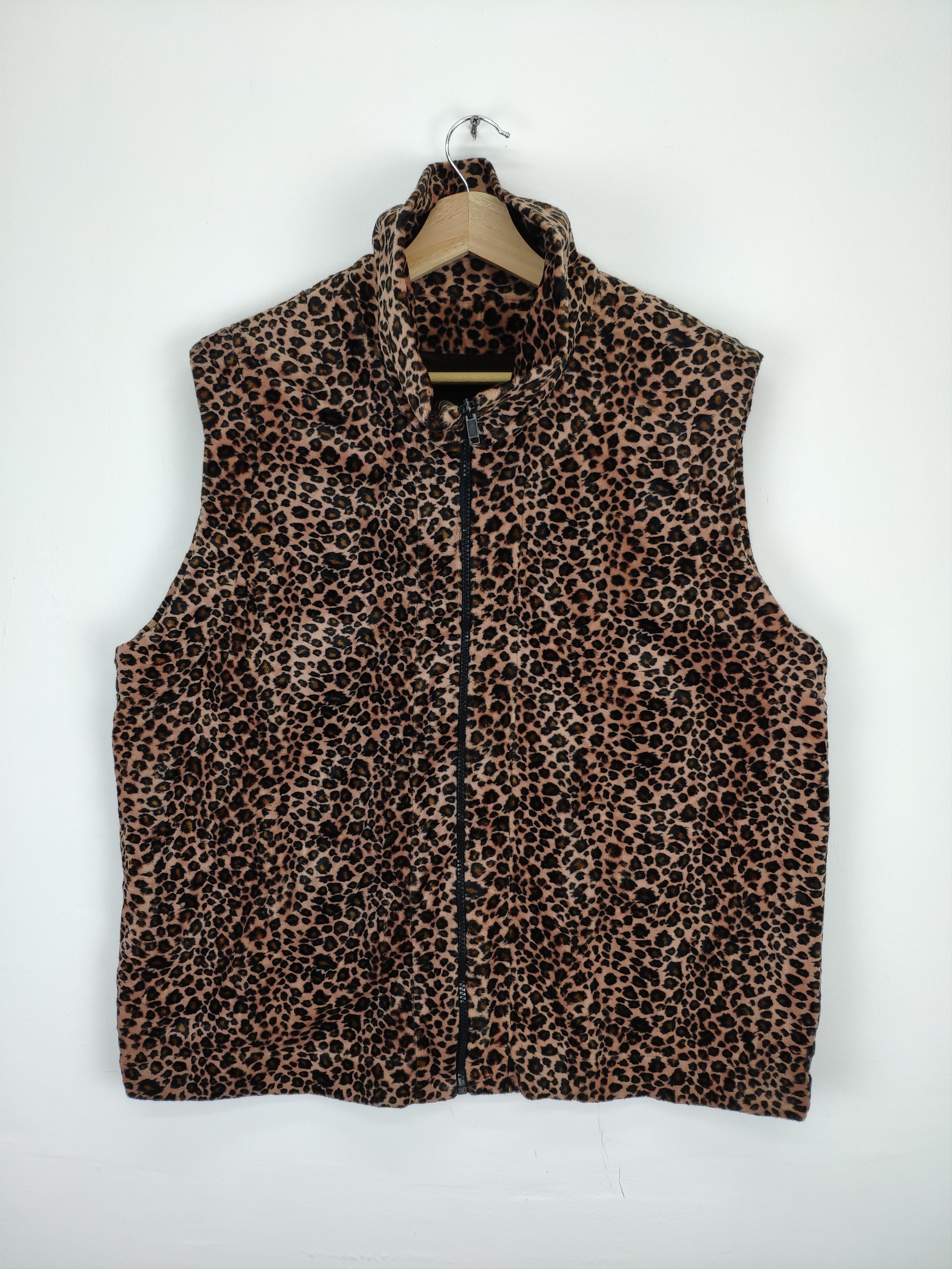 Designer × Japanese Brand Vintage Vest Leopard Reversible Zip Up Size US M / EU 48-50 / 2 - 9 Thumbnail