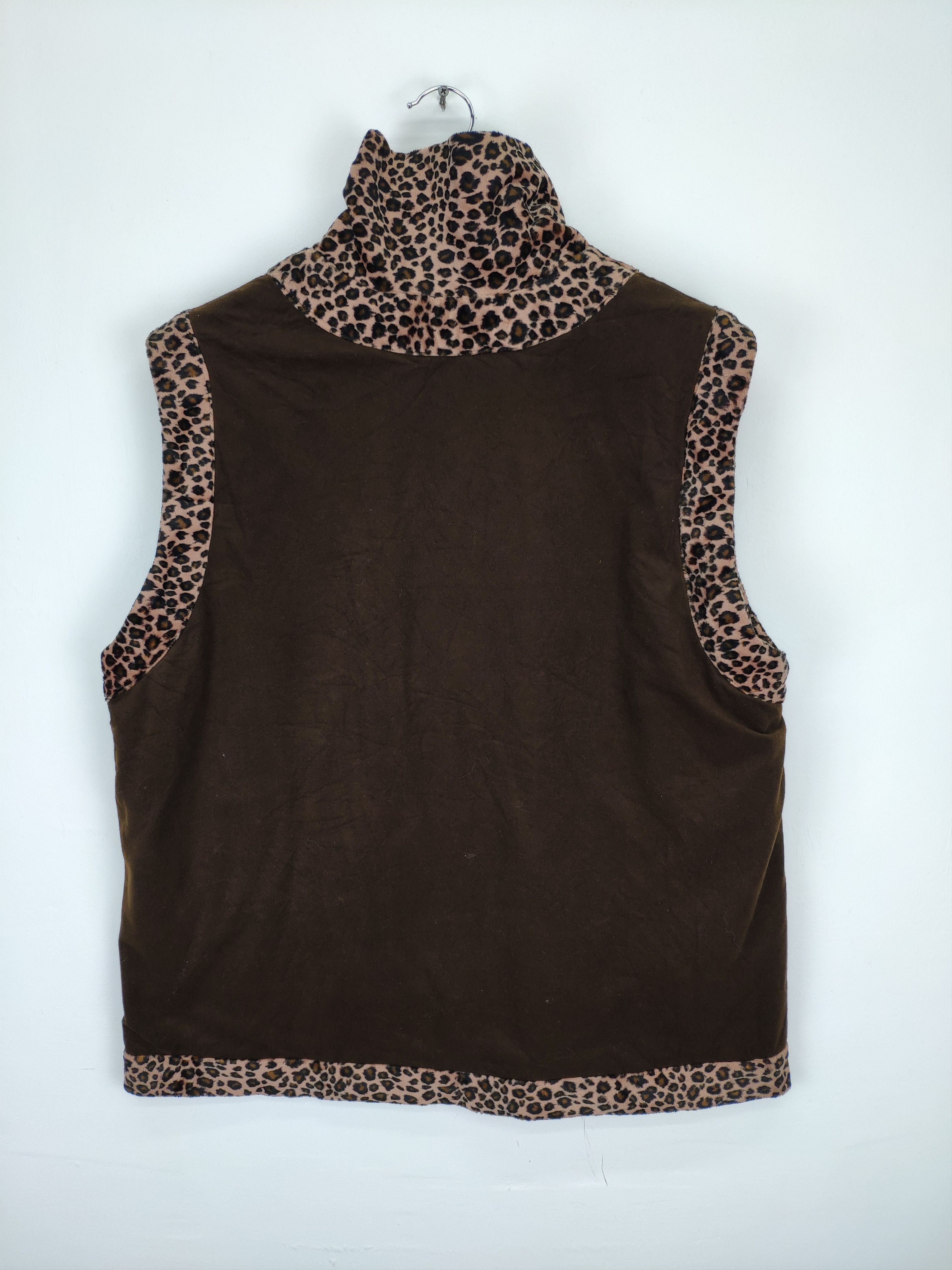 Designer × Japanese Brand Vintage Vest Leopard Reversible Zip Up Size US M / EU 48-50 / 2 - 8 Thumbnail