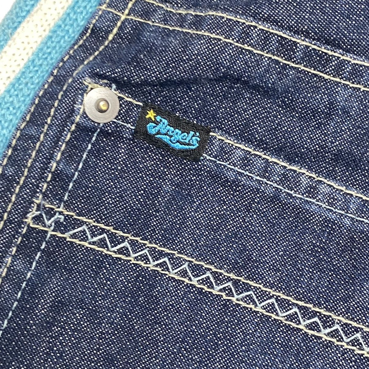 Angel Blue 1990s Angel Blue - Tapped Knitted Denim Pants Size US 28 / EU 44 - 15 Thumbnail