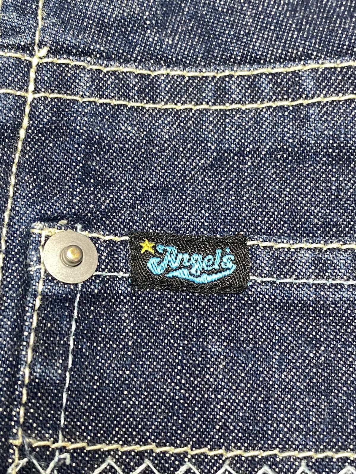 Angel Blue 1990s Angel Blue - Tapped Knitted Denim Pants Size US 28 / EU 44 - 13 Thumbnail