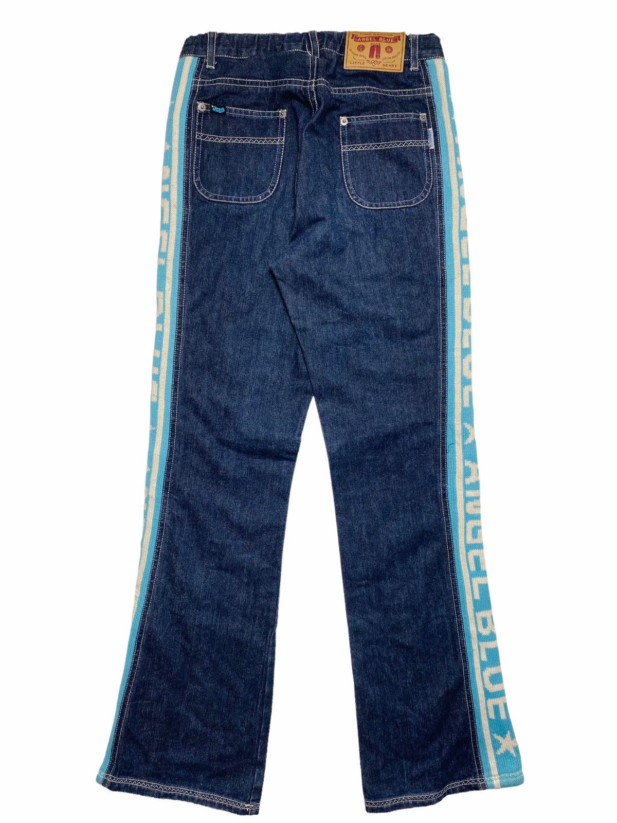 Angel Blue 1990s Angel Blue - Tapped Knitted Denim Pants Size US 28 / EU 44 - 3 Thumbnail