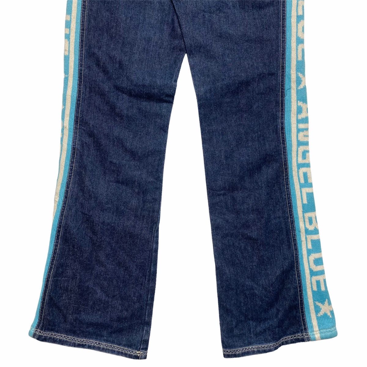 Angel Blue 1990s Angel Blue - Tapped Knitted Denim Pants Size US 28 / EU 44 - 10 Thumbnail