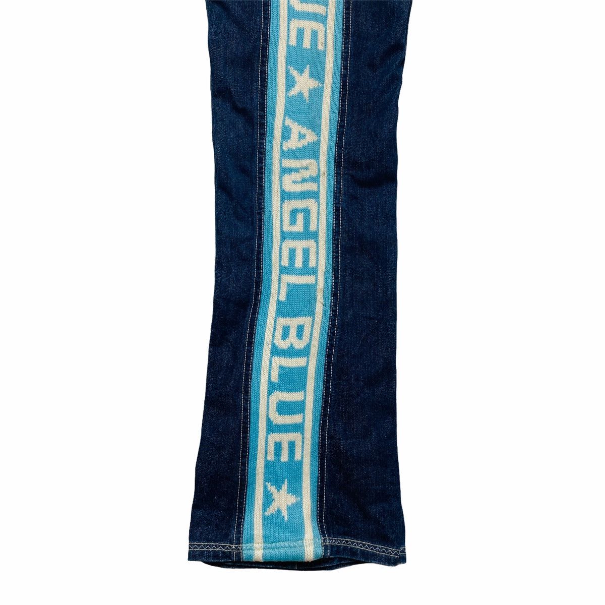 Angel Blue 1990s Angel Blue - Tapped Knitted Denim Pants Size US 28 / EU 44 - 8 Thumbnail