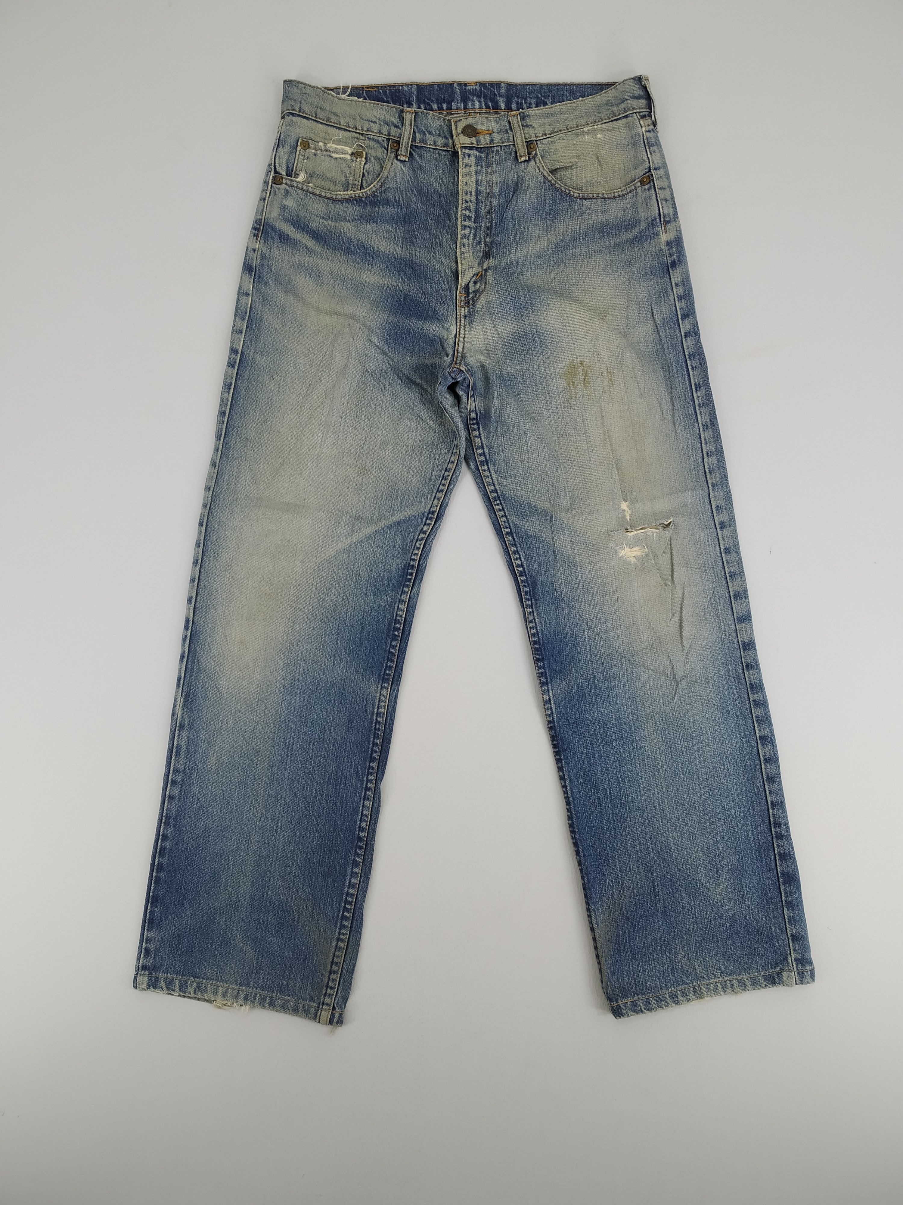 Levi's Size 34 Levi's 512 Distressed Ripped Denim Jeans Size US 34 / EU 50 - 1 Thumbnail