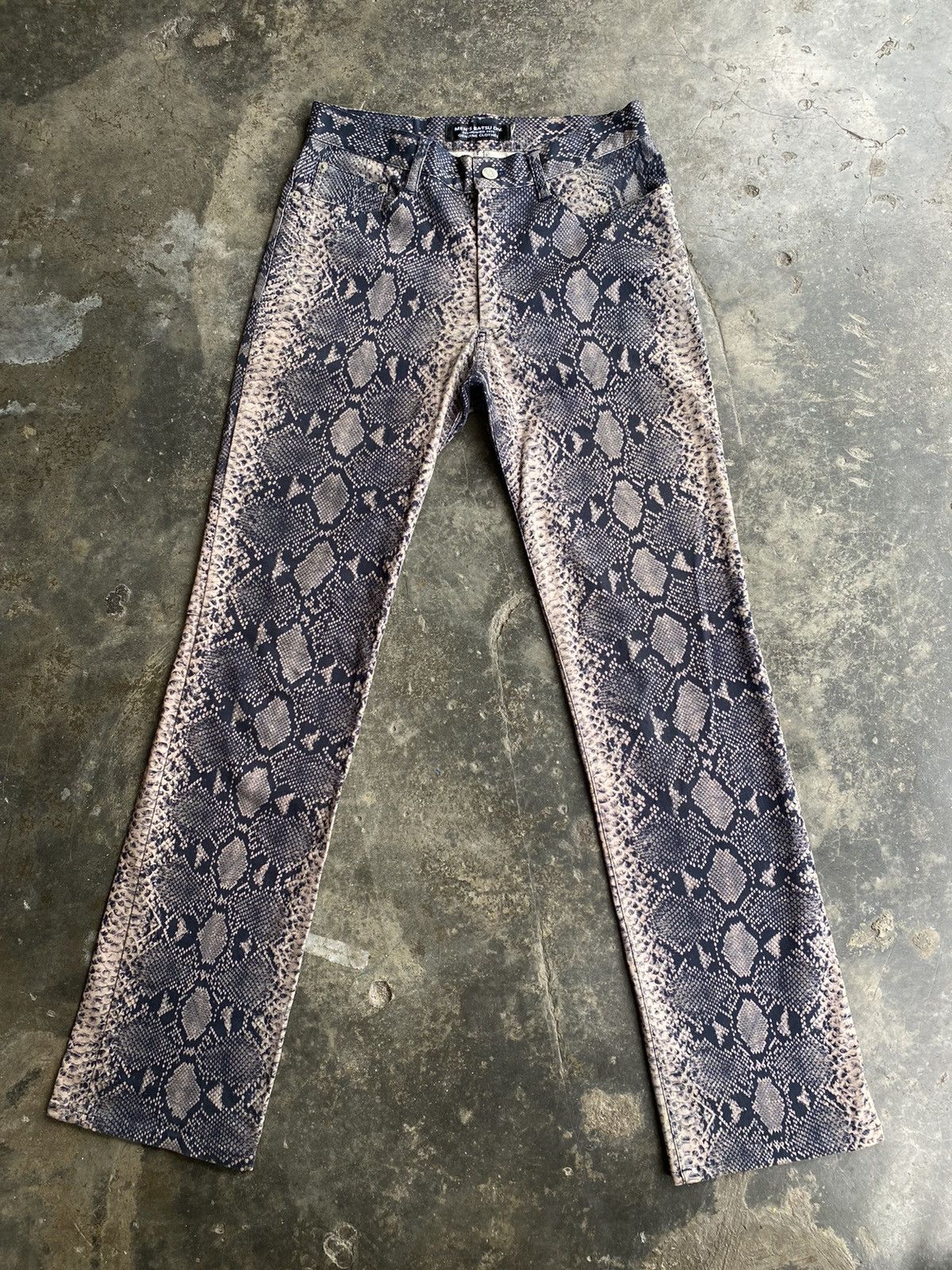 Japanese Brand × Vintage Batsu Phyton Fullprint Pants Size US 28 / EU 44 - 1 Thumbnail