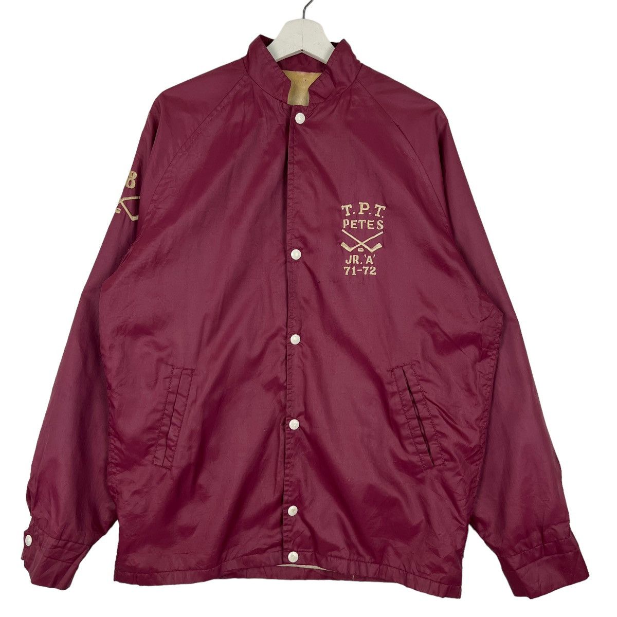 VINTAGE 71/72 TPT PETES UNITED CARR SNAP BUTTON COACH JACKET
