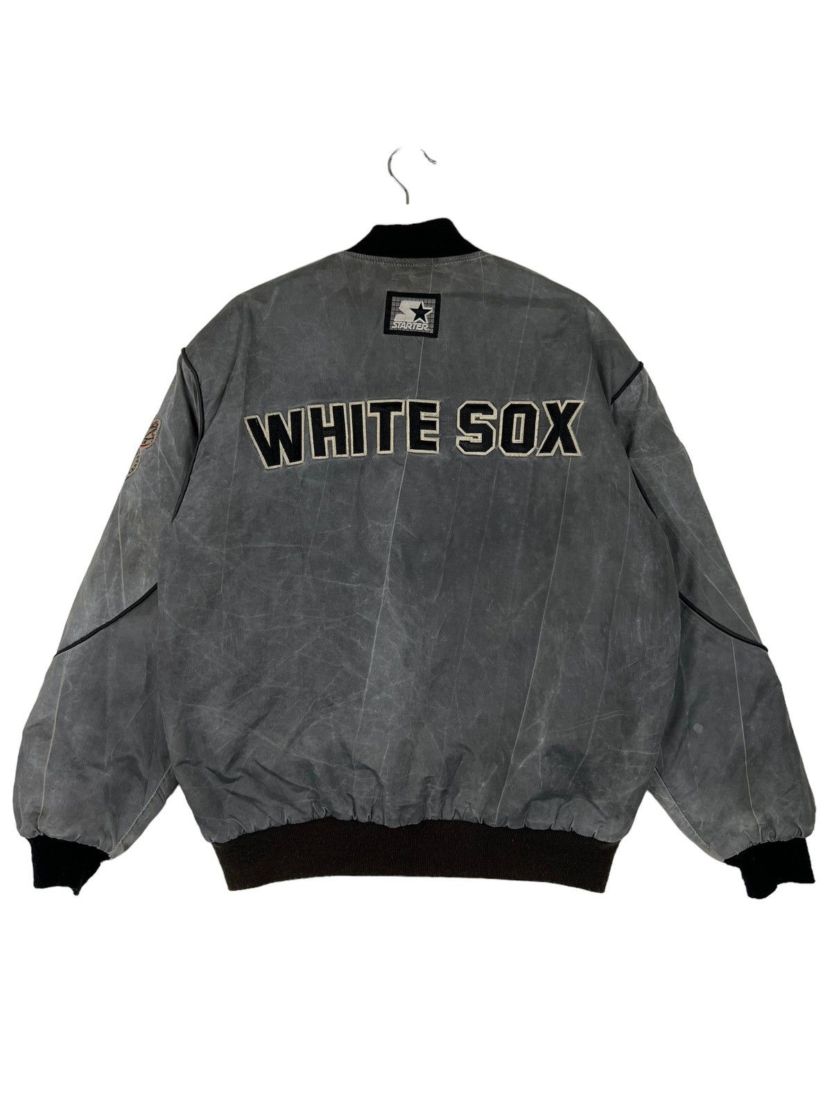 MLB 🔥 VINTAGE WHITE SOX STARTER MLB SATIN BOMBER JACKET Size US M / EU 48-50 / 2 - 2 Thumbnail
