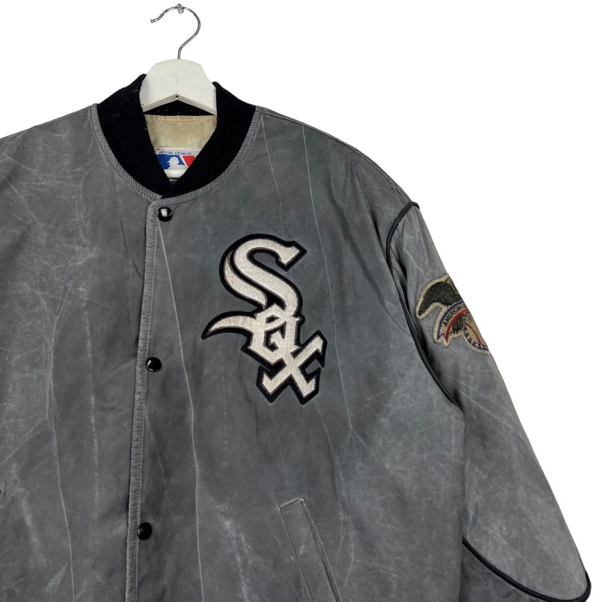 MLB 🔥 VINTAGE WHITE SOX STARTER MLB SATIN BOMBER JACKET Size US M / EU 48-50 / 2 - 6 Thumbnail